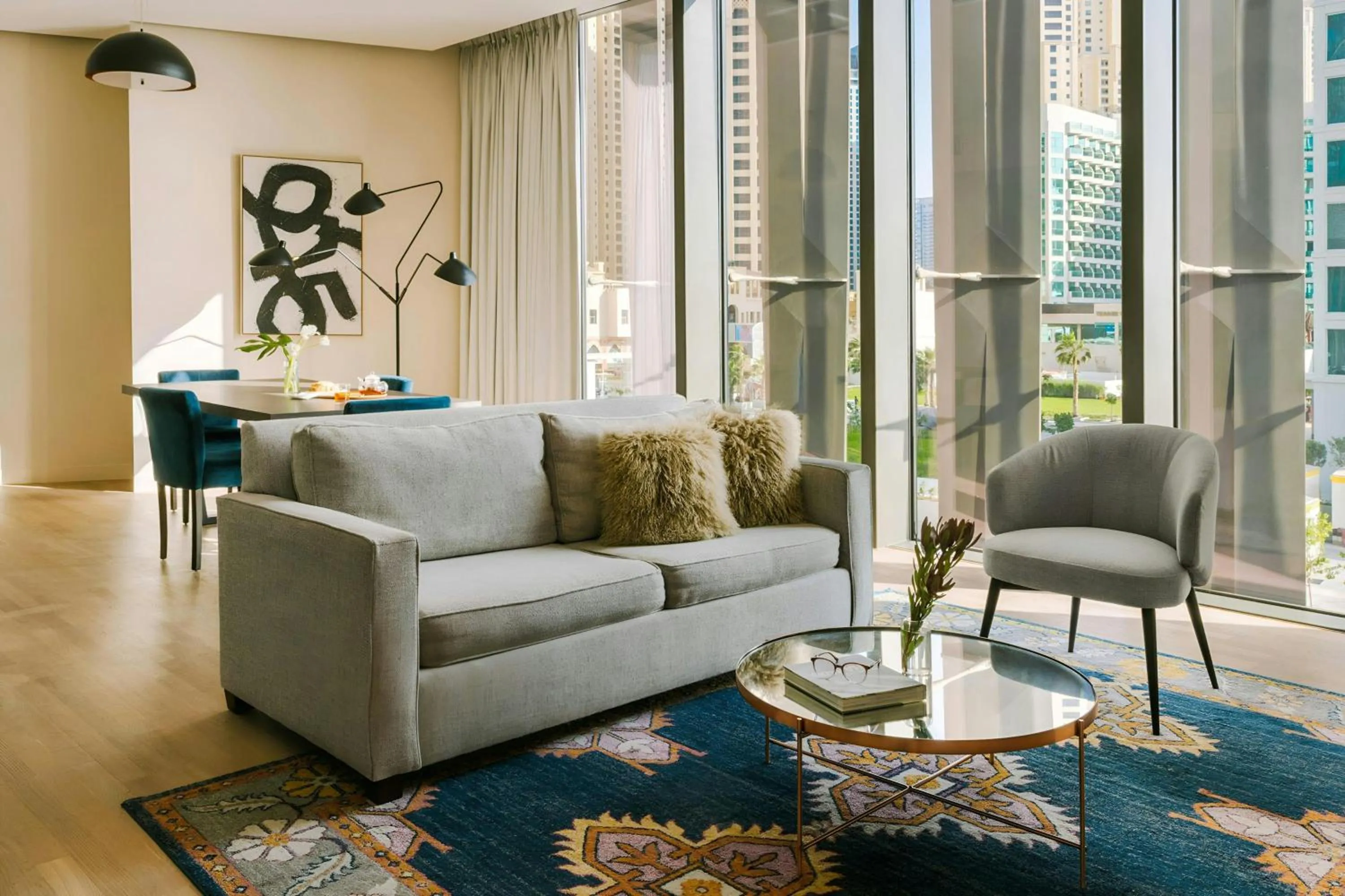Living room in Sonder by Marriott Bonvoy JBR The Walk Apartments