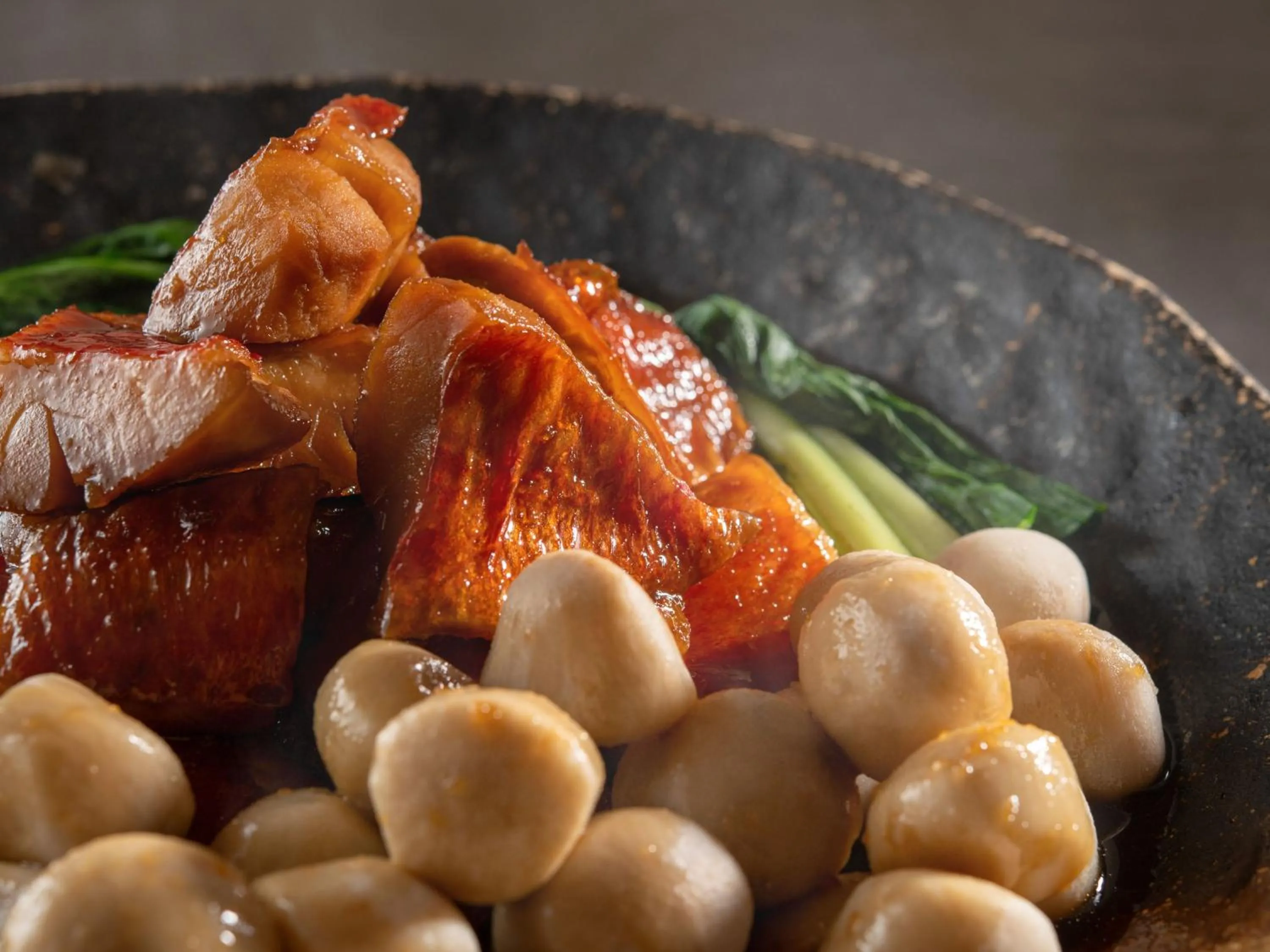 Food close-up in KAMENOI HOTEL Kamogawa