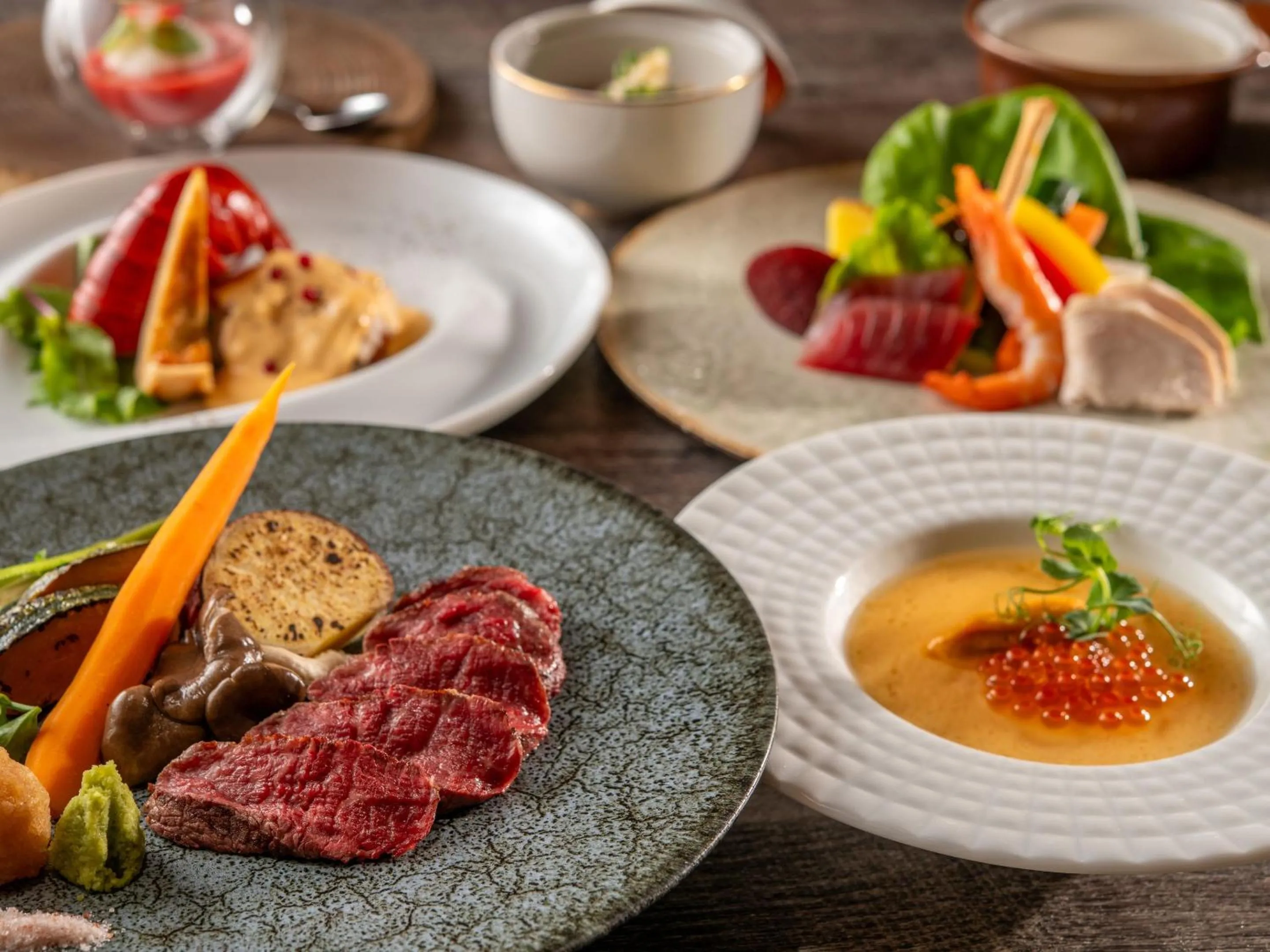 Dinner in KAMENOI HOTEL SHIOBARA Dog Friendly Hotel