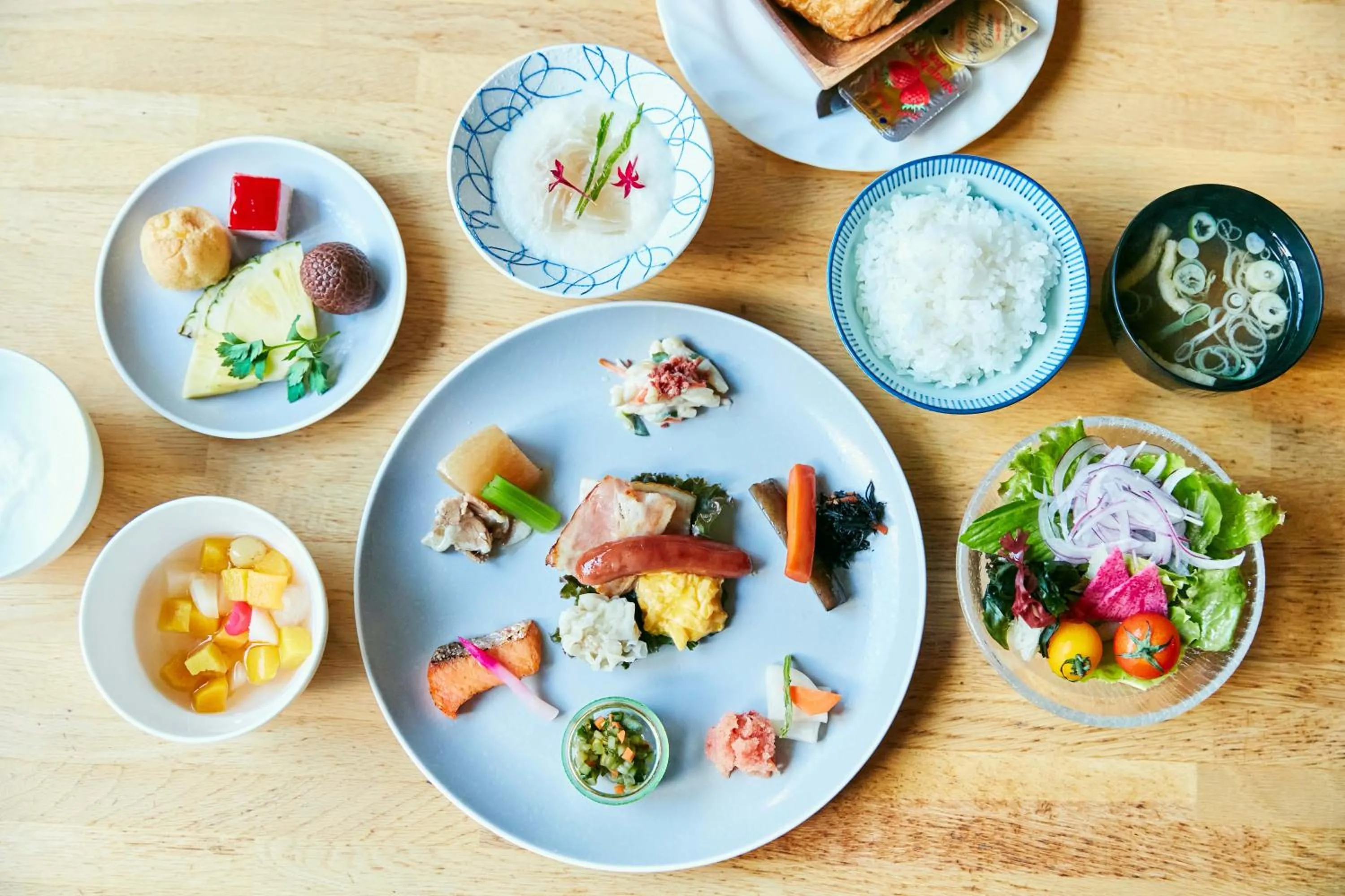 Buffet breakfast in KAMENOI HOTEL SHIOBARA Dog Friendly Hotel