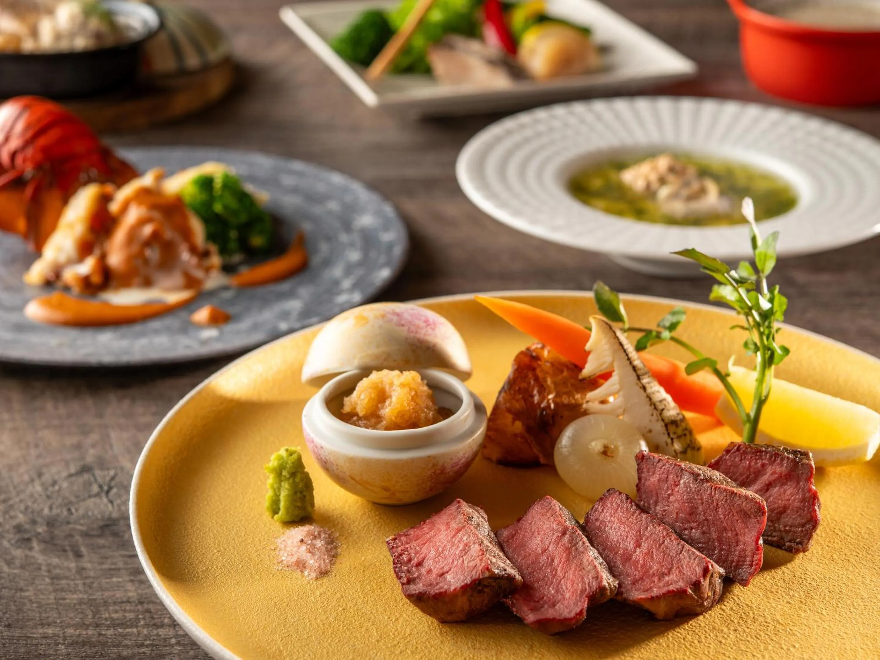 Dinner in KAMENOI HOTEL SHIOBARA Dog Friendly Hotel