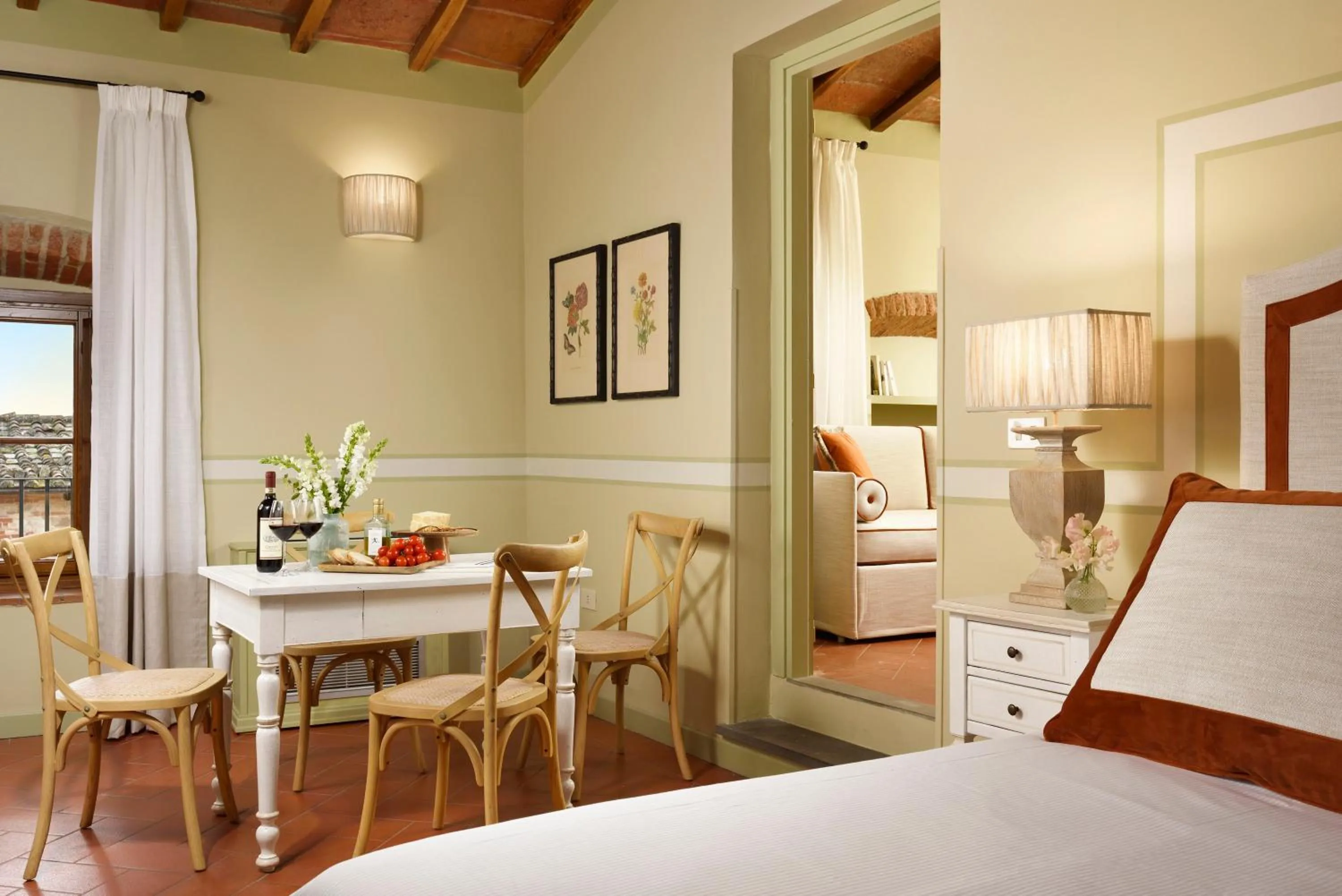 Bed in Borgo Antico Casalbosco Holiday Home & Winery