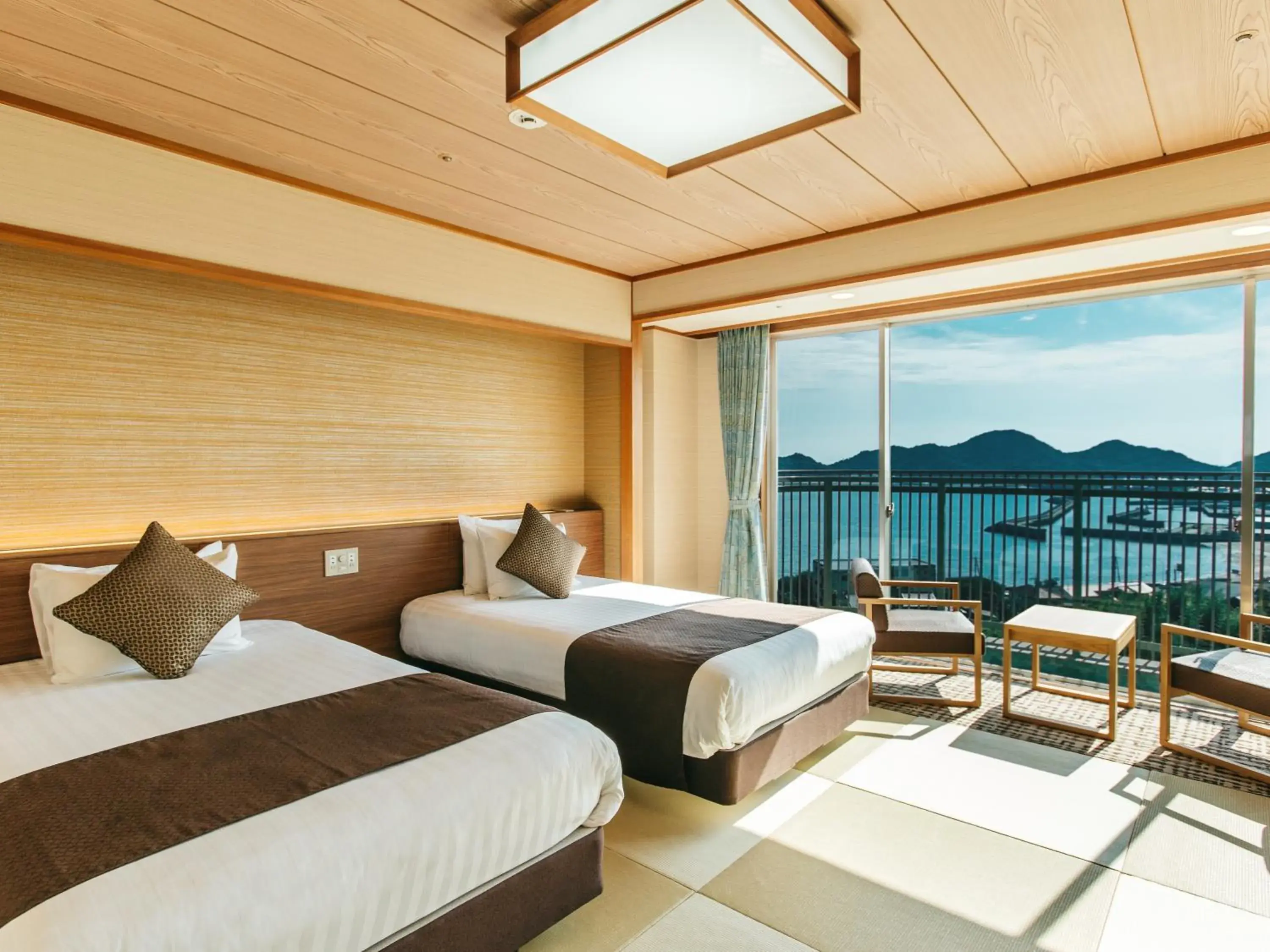 Japanese-style Room with Twin Bed on the High Floor - single occupancy in KAMENOI HOTEL Setouchi Hikari Japanese-style Room with Twin Bed on the High Floor - single occupancy in KAMENOI HOTEL Setouchi Hikari