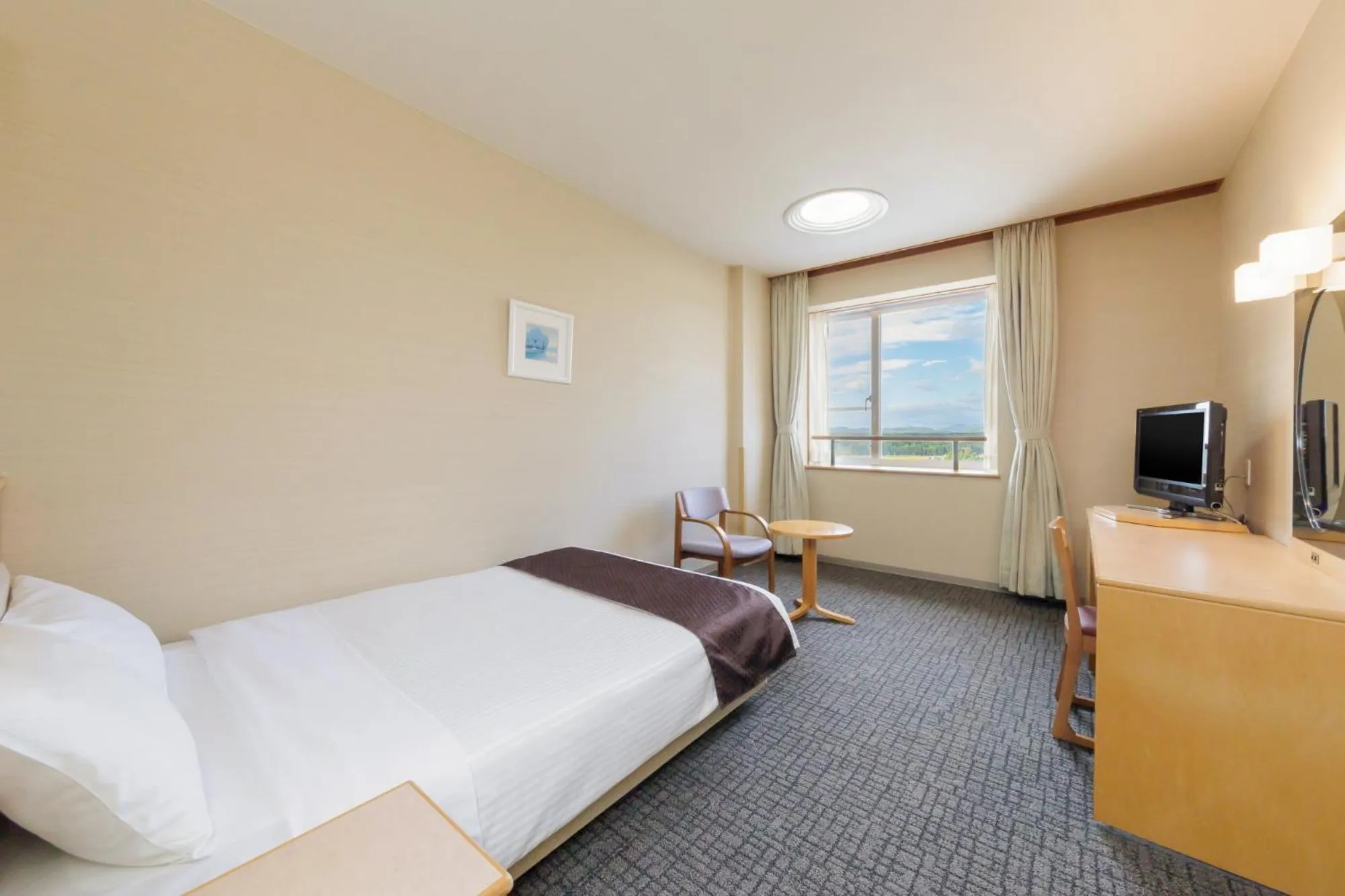 View (from property/room), Bed in KAMENOI HOTEL Ichinoseki