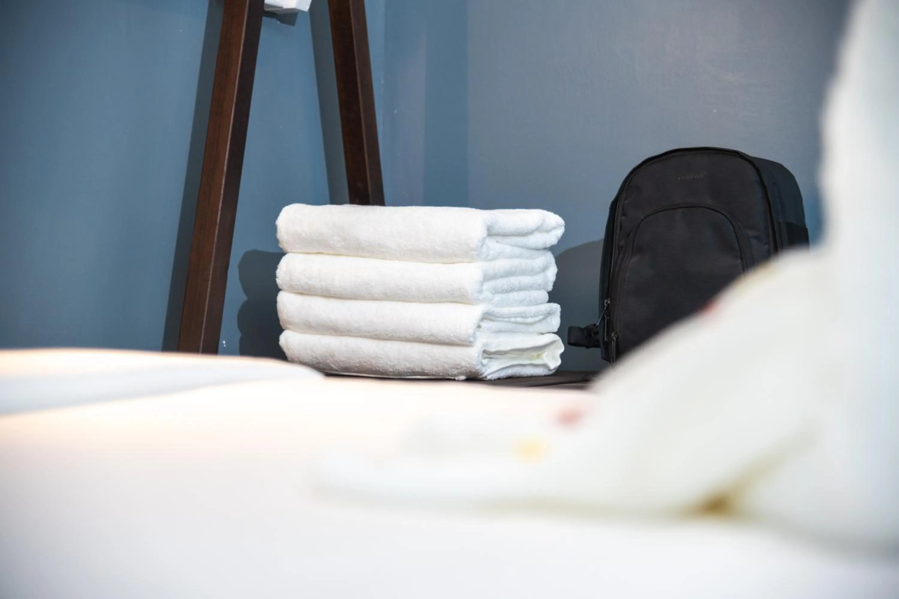 towels, Bed in River Nest Hostel