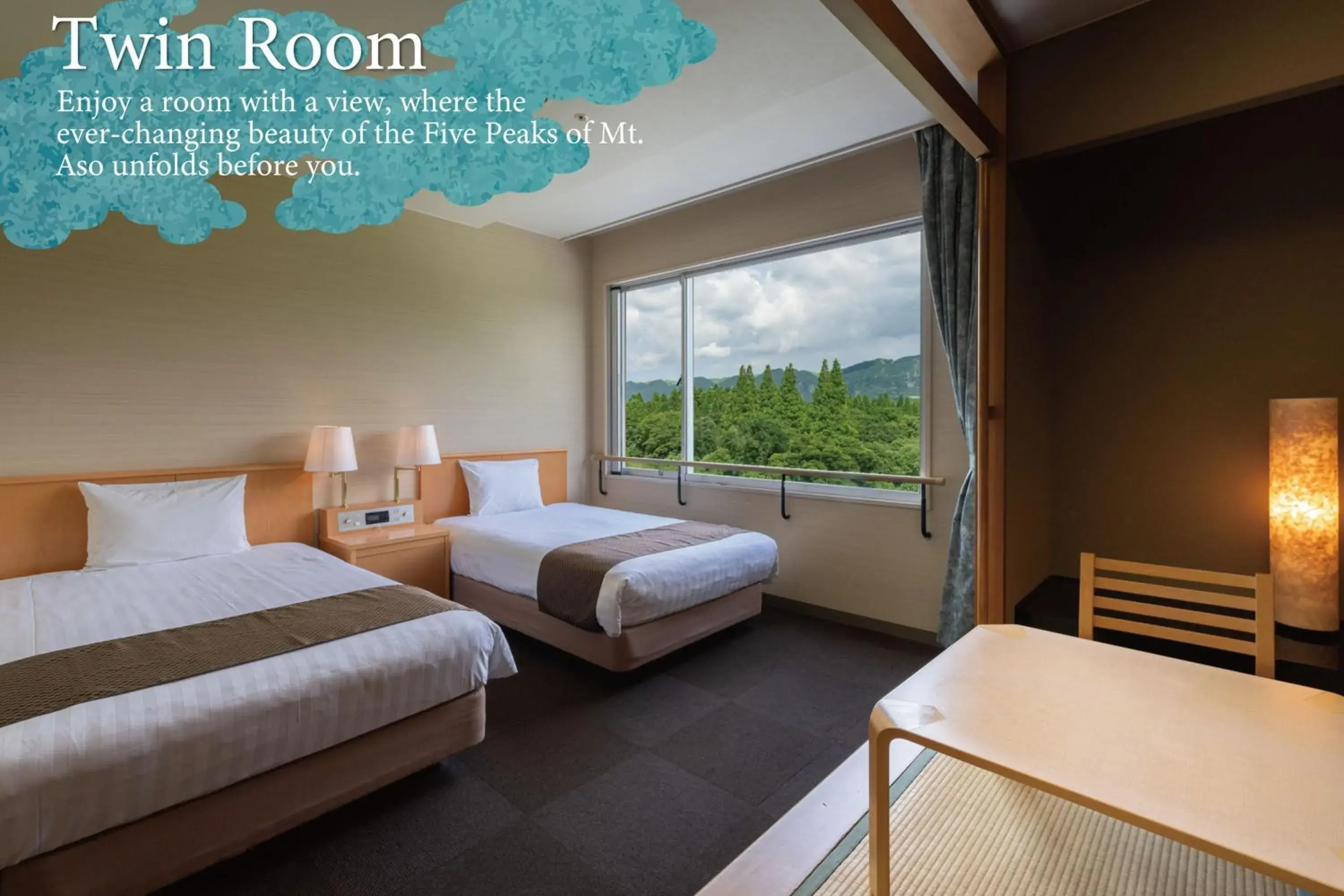 Twin Room with Private Bath in KAMENOI HOTEL Aso Twin Room with Private Bath in KAMENOI HOTEL Aso