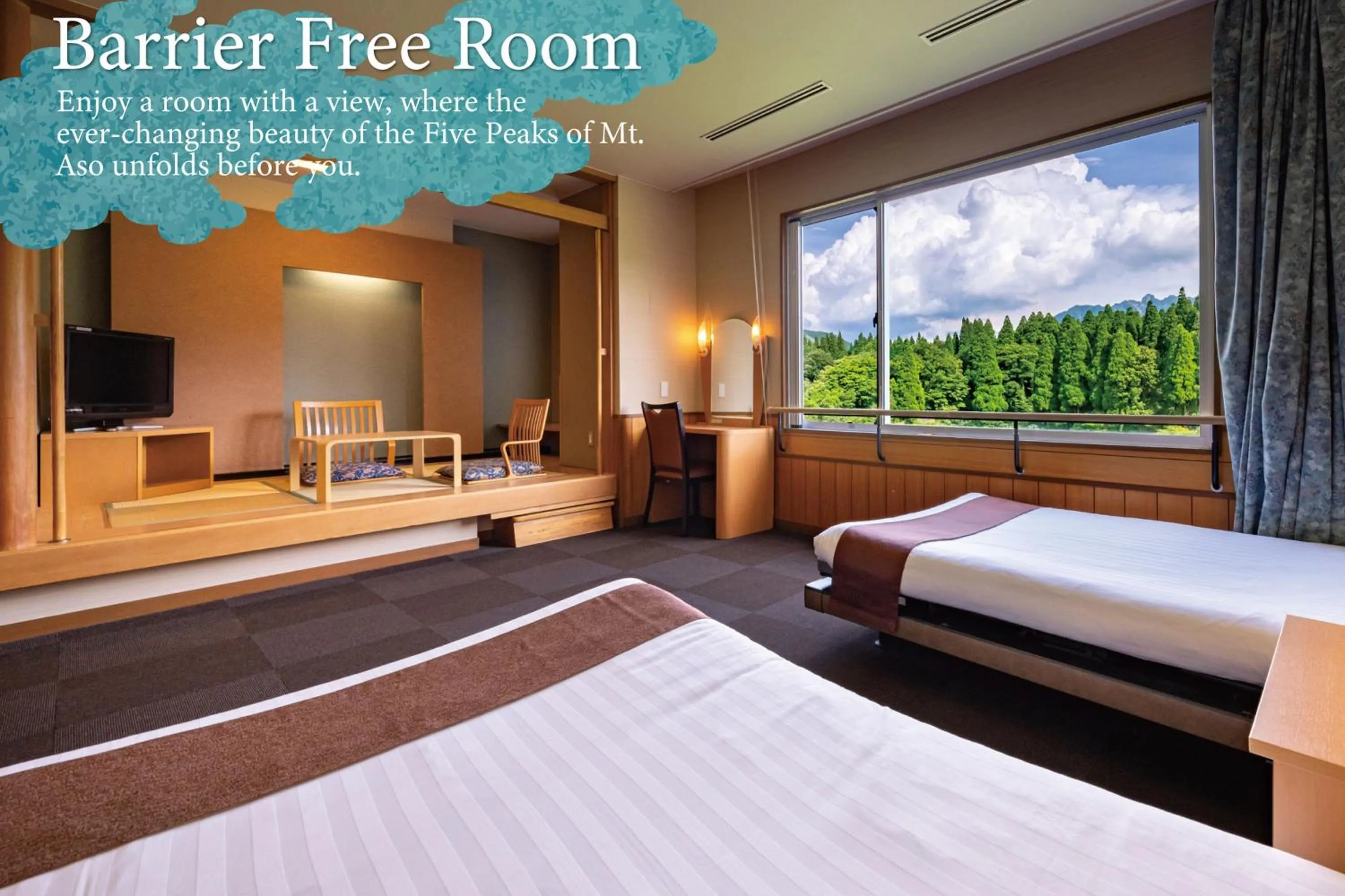  Accessible Room with Private Bath  in KAMENOI HOTEL Aso