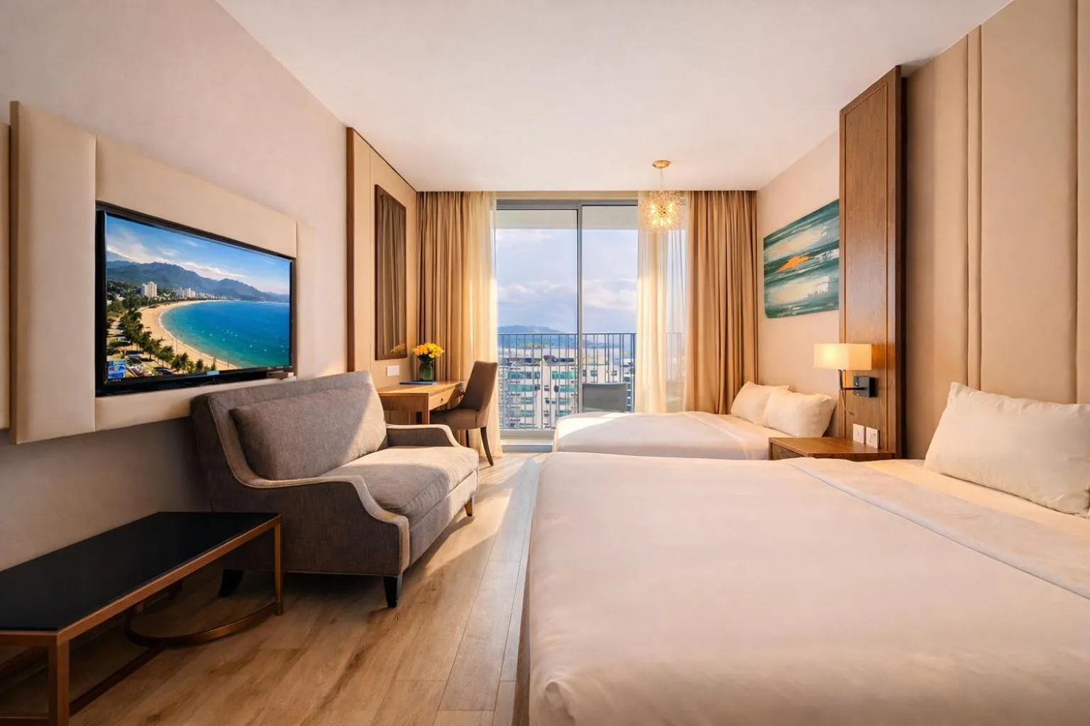 Bed in Holi Panorama Condotel