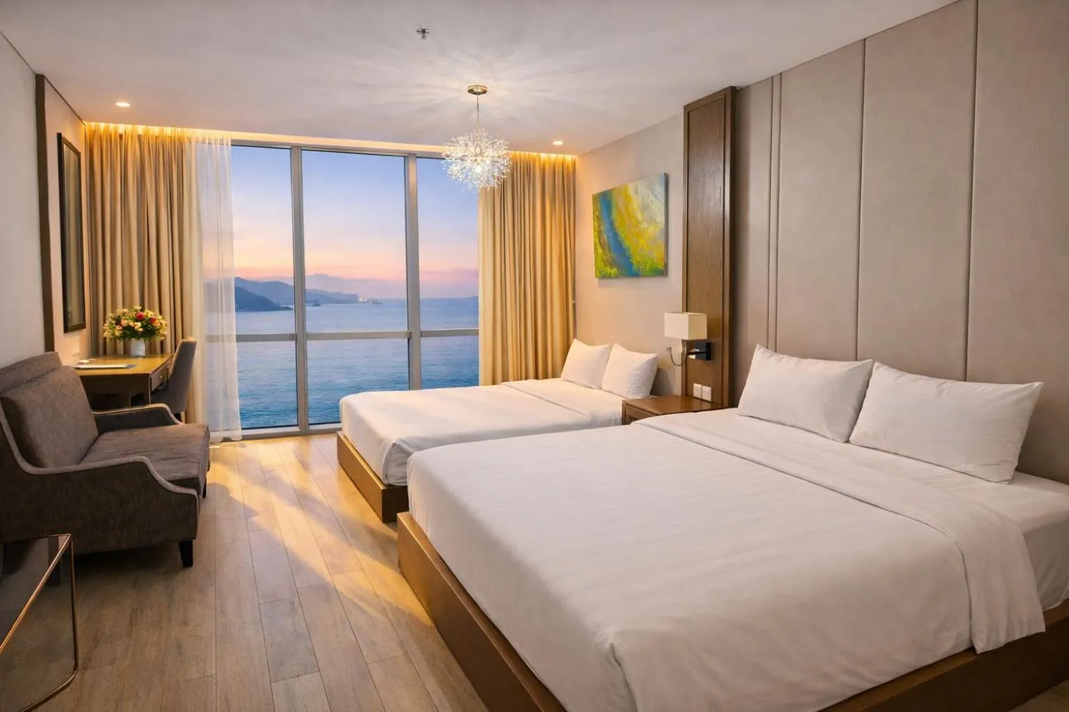 Bed in Holi Panorama Condotel