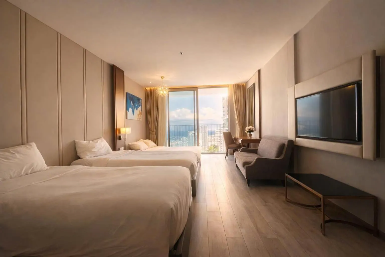 Bed in Holi Panorama Condotel