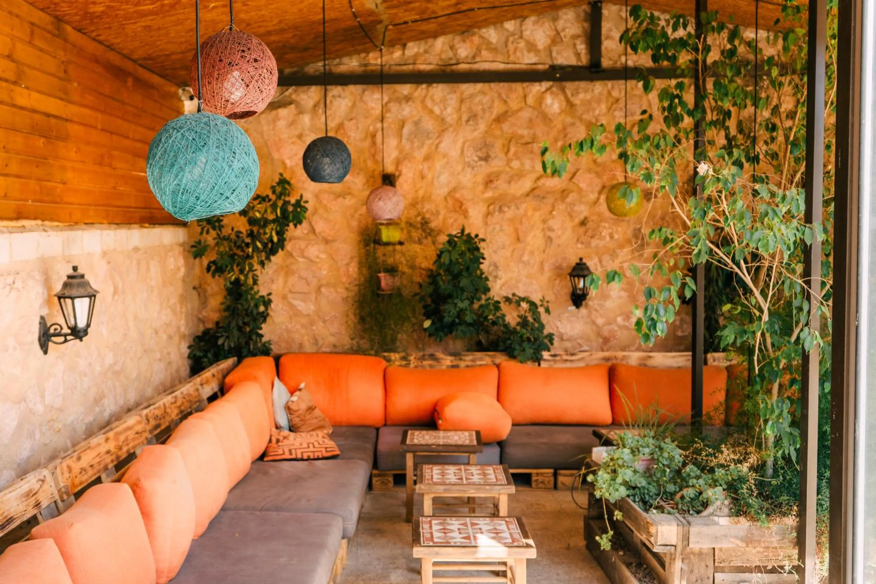 Communal lounge/ TV room in Carob Hostel