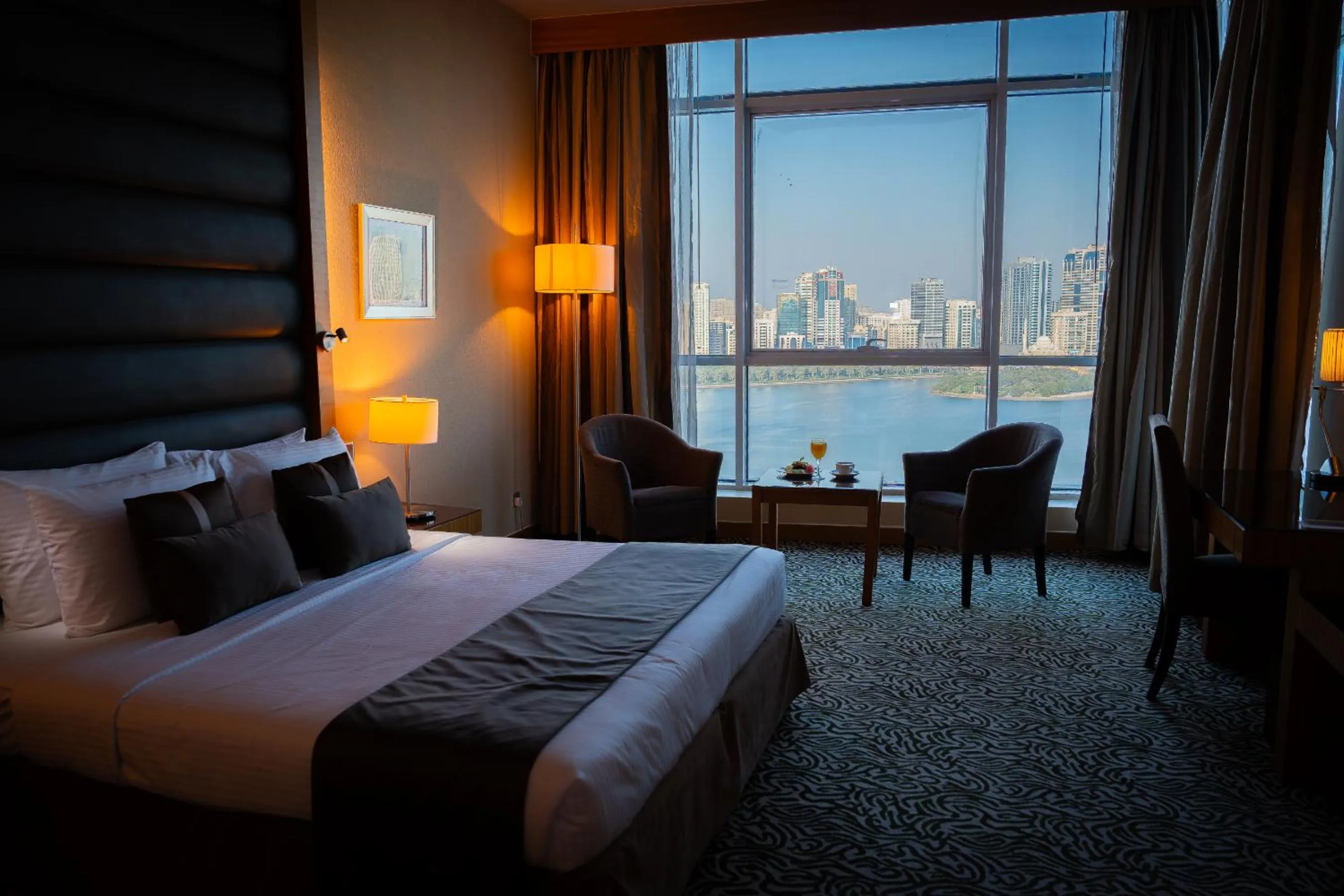View (from property/room), Bed in Copthorne Hotel Sharjah