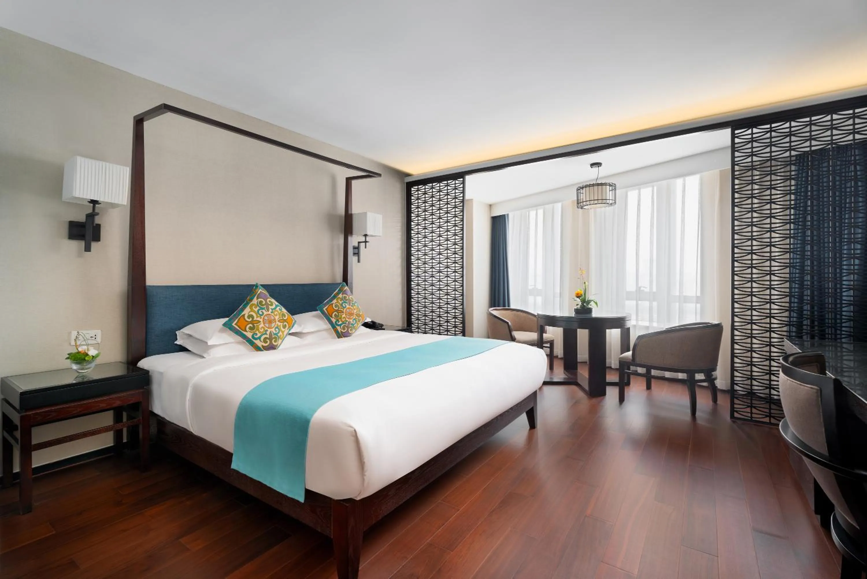 Bed in SSAW Boutique Hotel Hefei Intime Centre