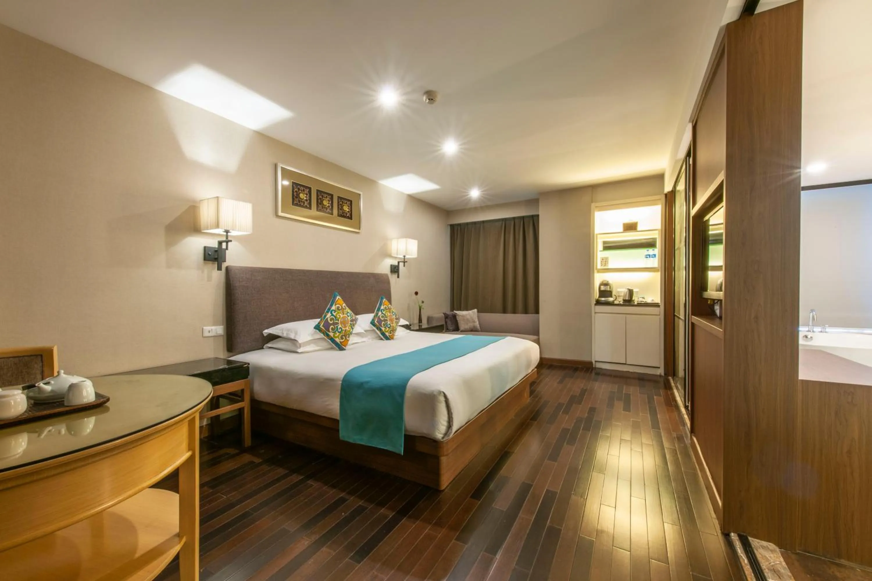 Bed in SSAW Boutique Hotel Hefei Intime Centre