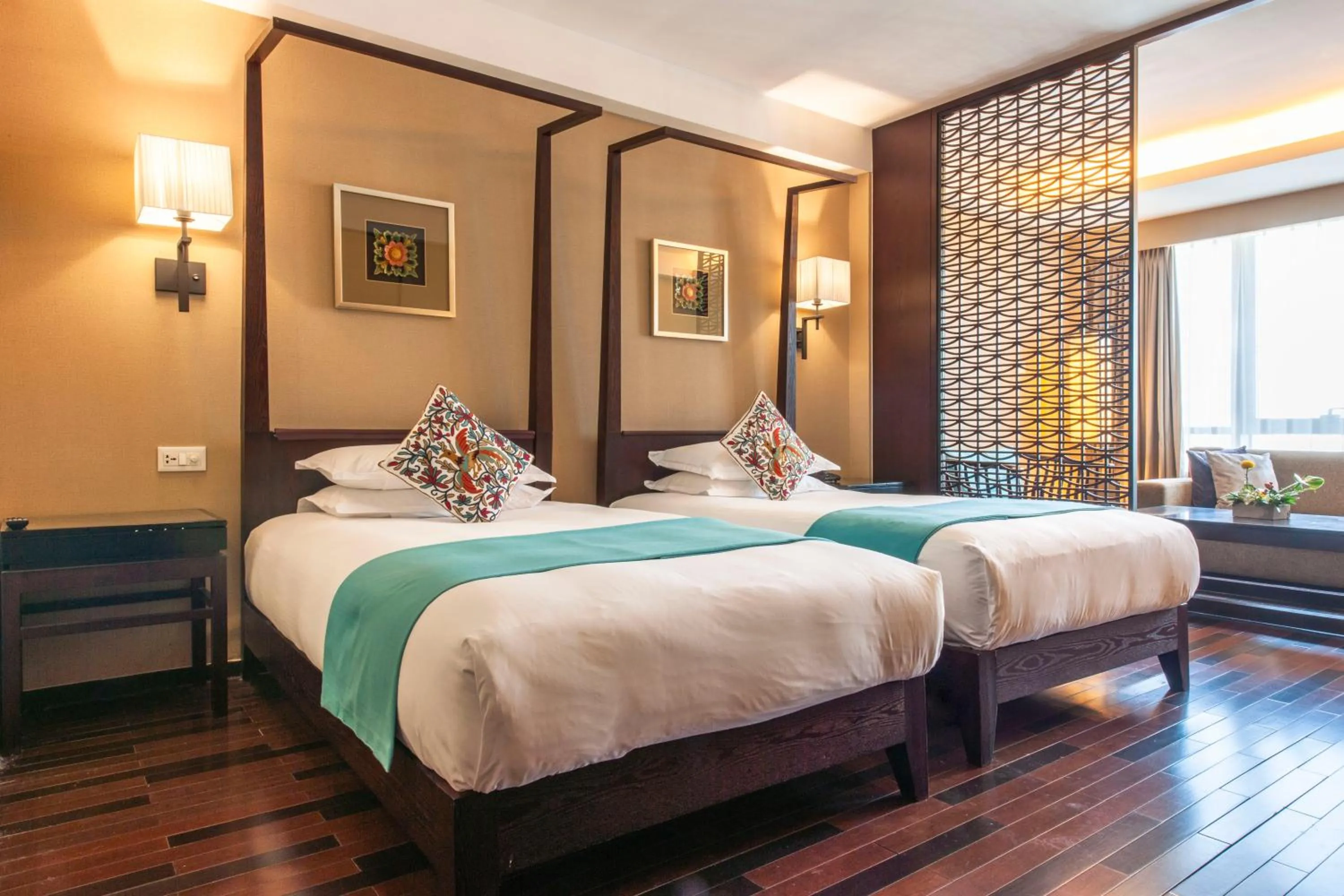 Bed in SSAW Boutique Hotel Hefei Intime Centre
