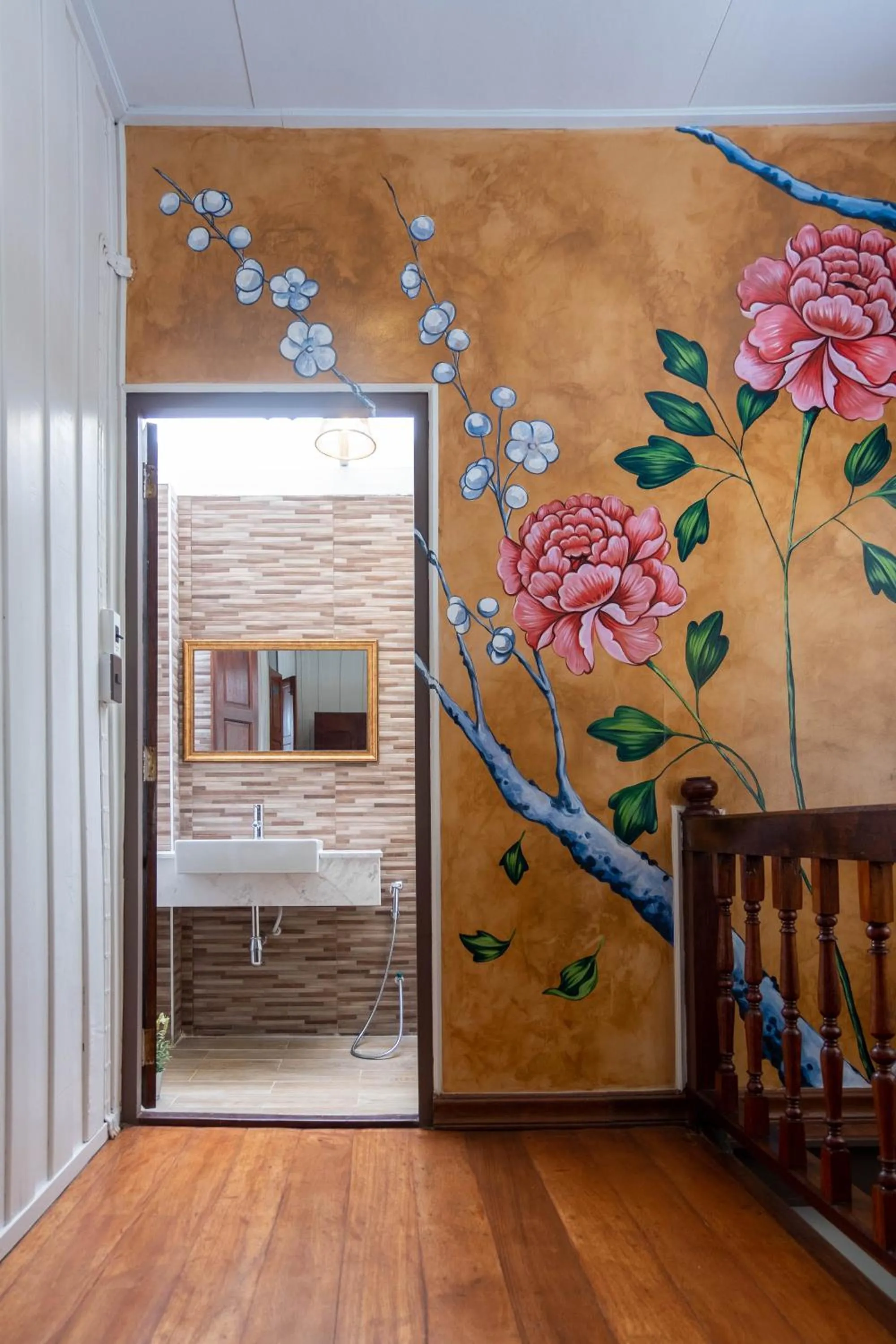 Bathroom, Bed in Baan Suan Krung Kao