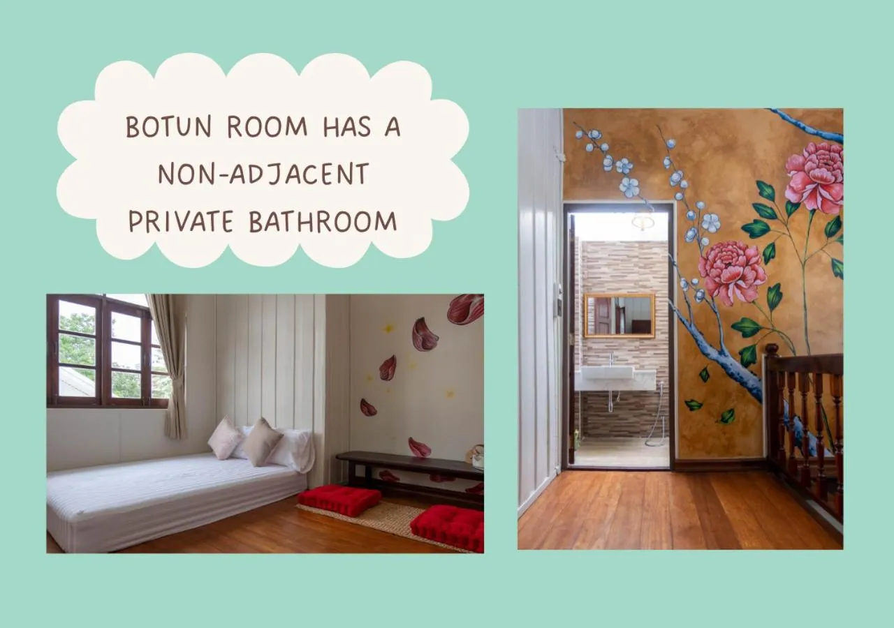 Bathroom, Bed in Baan Suan Krung Kao