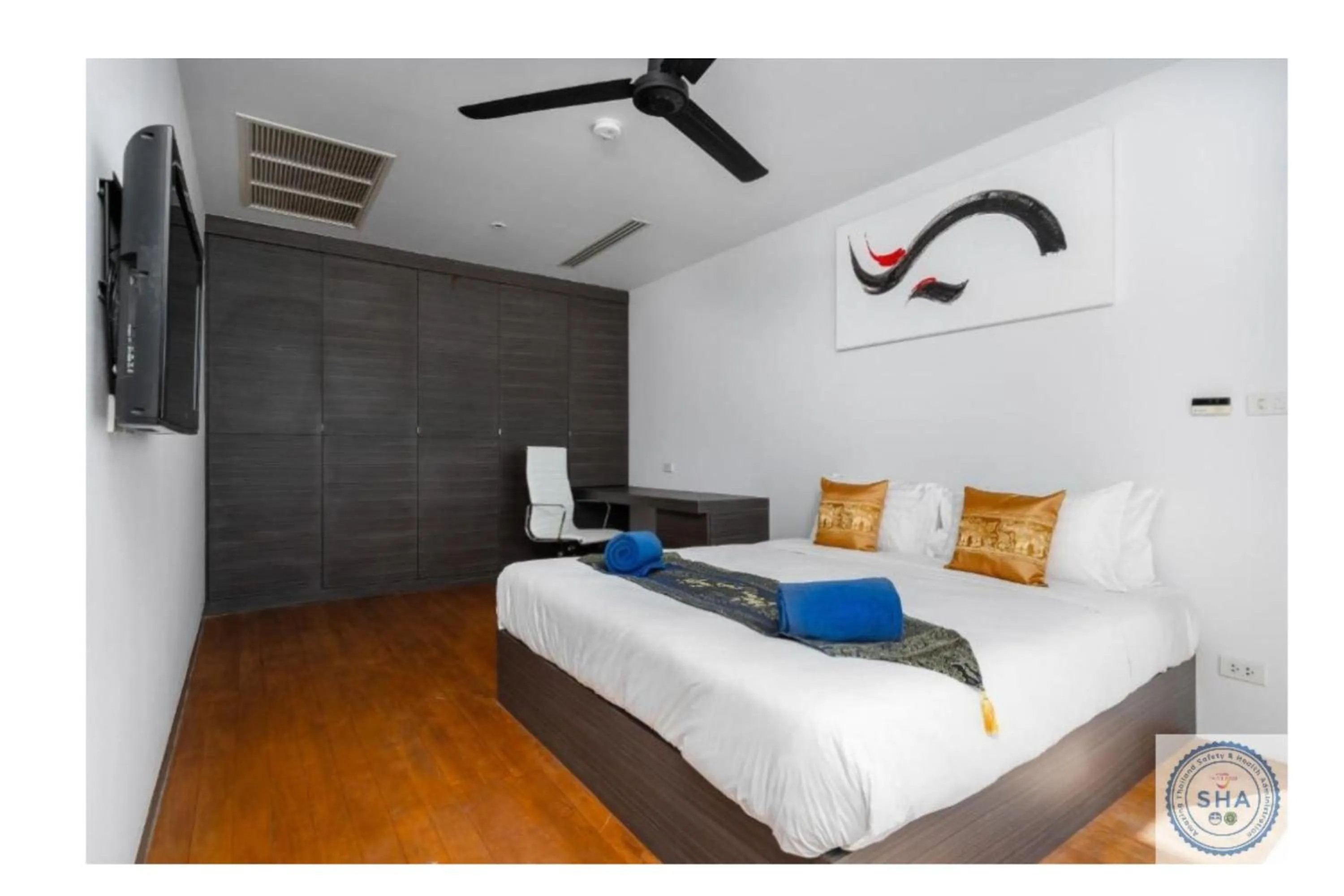 Bed in Panorama Samui Residences