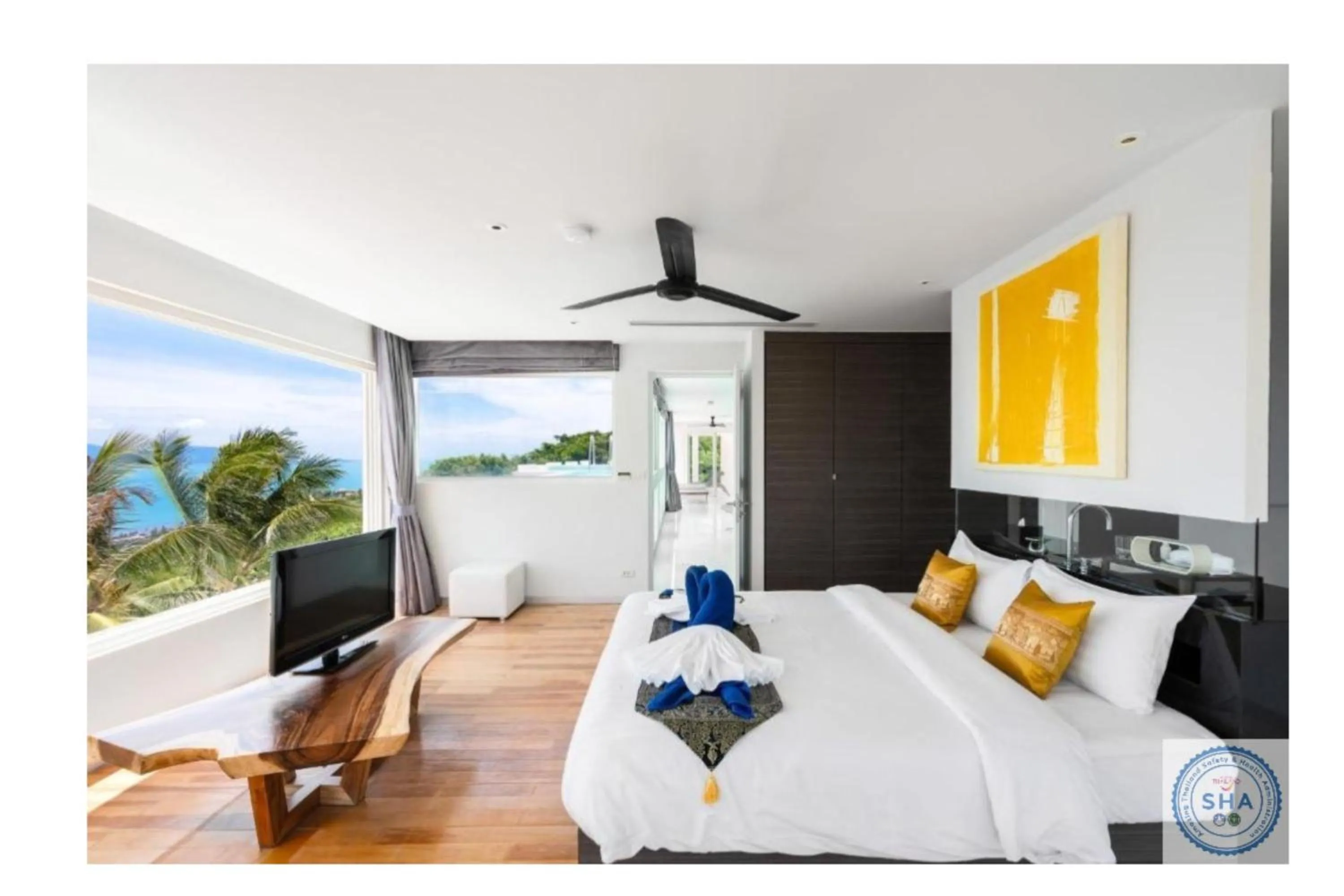 Bed in Panorama Samui Residences