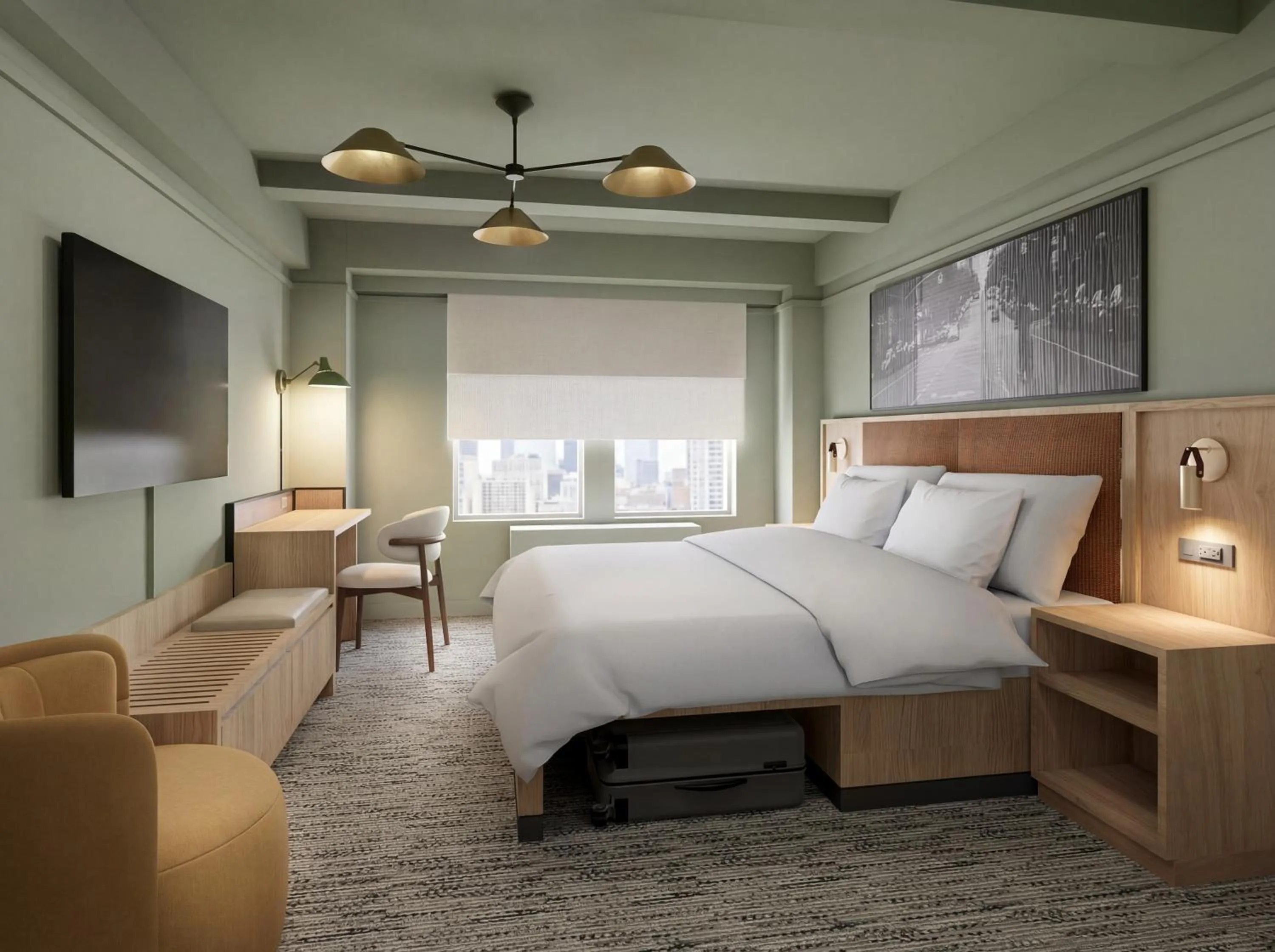 Bedroom, Bed in Row NYC at Times Square