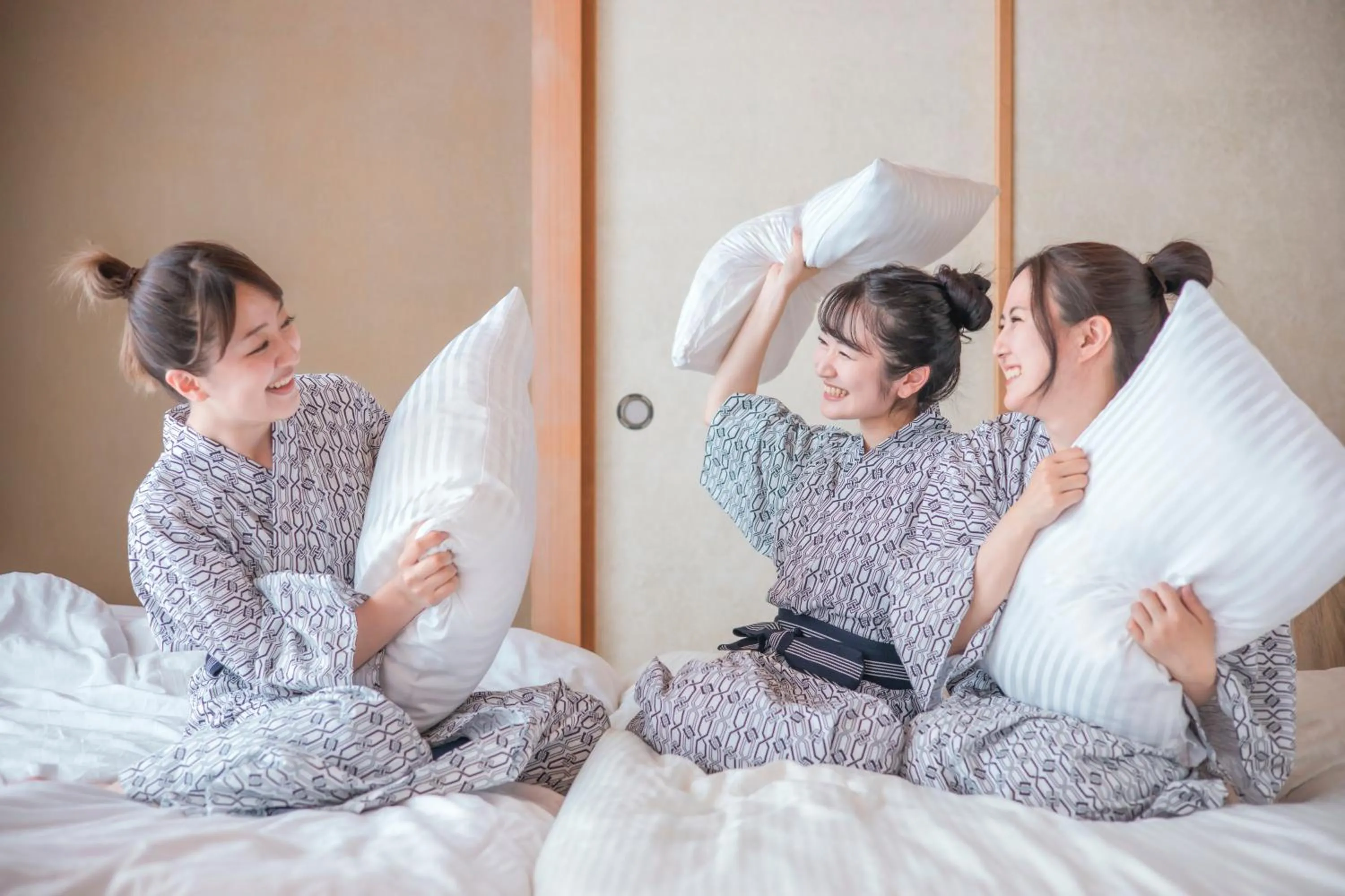 Bed in Kyoto Nanzenji Ryokan Yachiyo Established in 1915