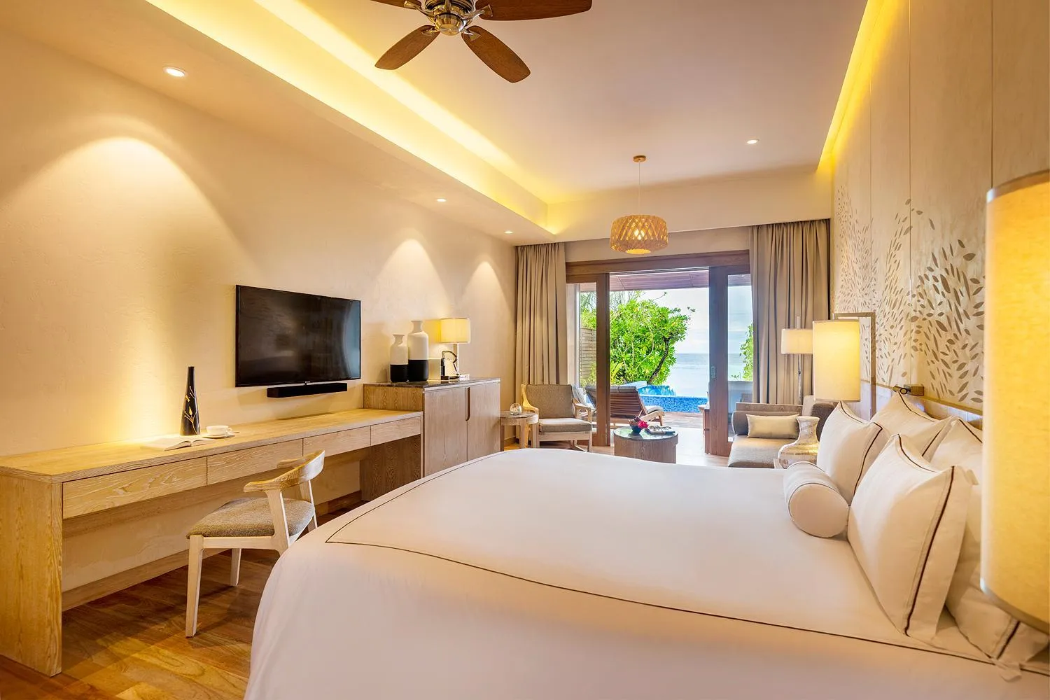 Bed in Lily Beach Resort and Spa - All Inclusive