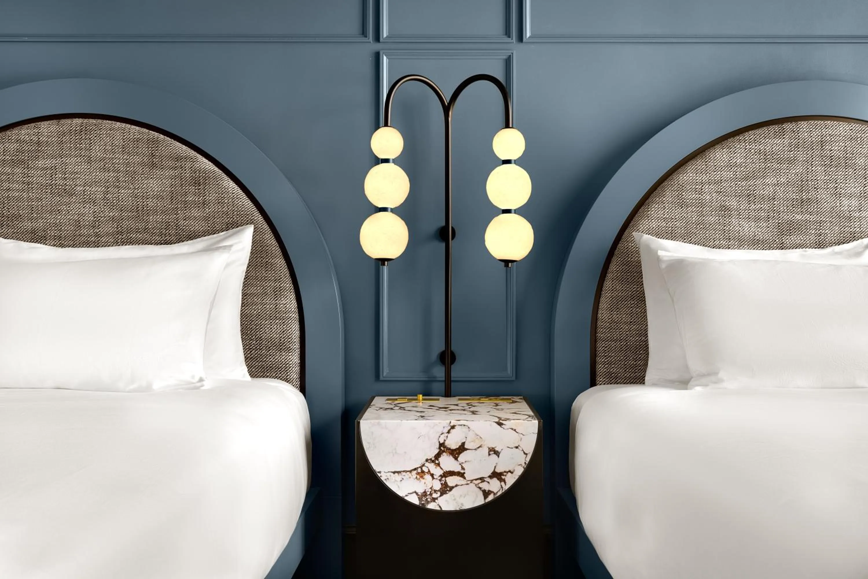 Decorative detail, Bed in The Gunter Hotel San Antonio Riverwalk