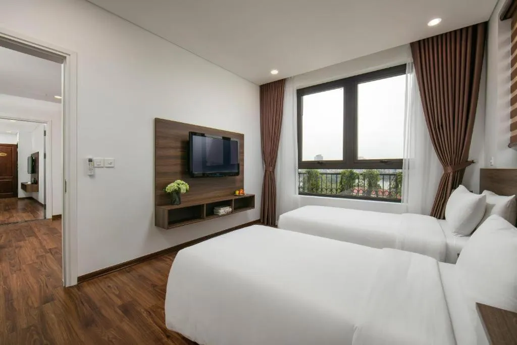 View (from property/room), Bed in Nesta Boutique Hotel Hanoi