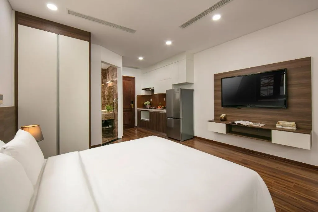 View (from property/room), Bed in Nesta Boutique Hotel Hanoi