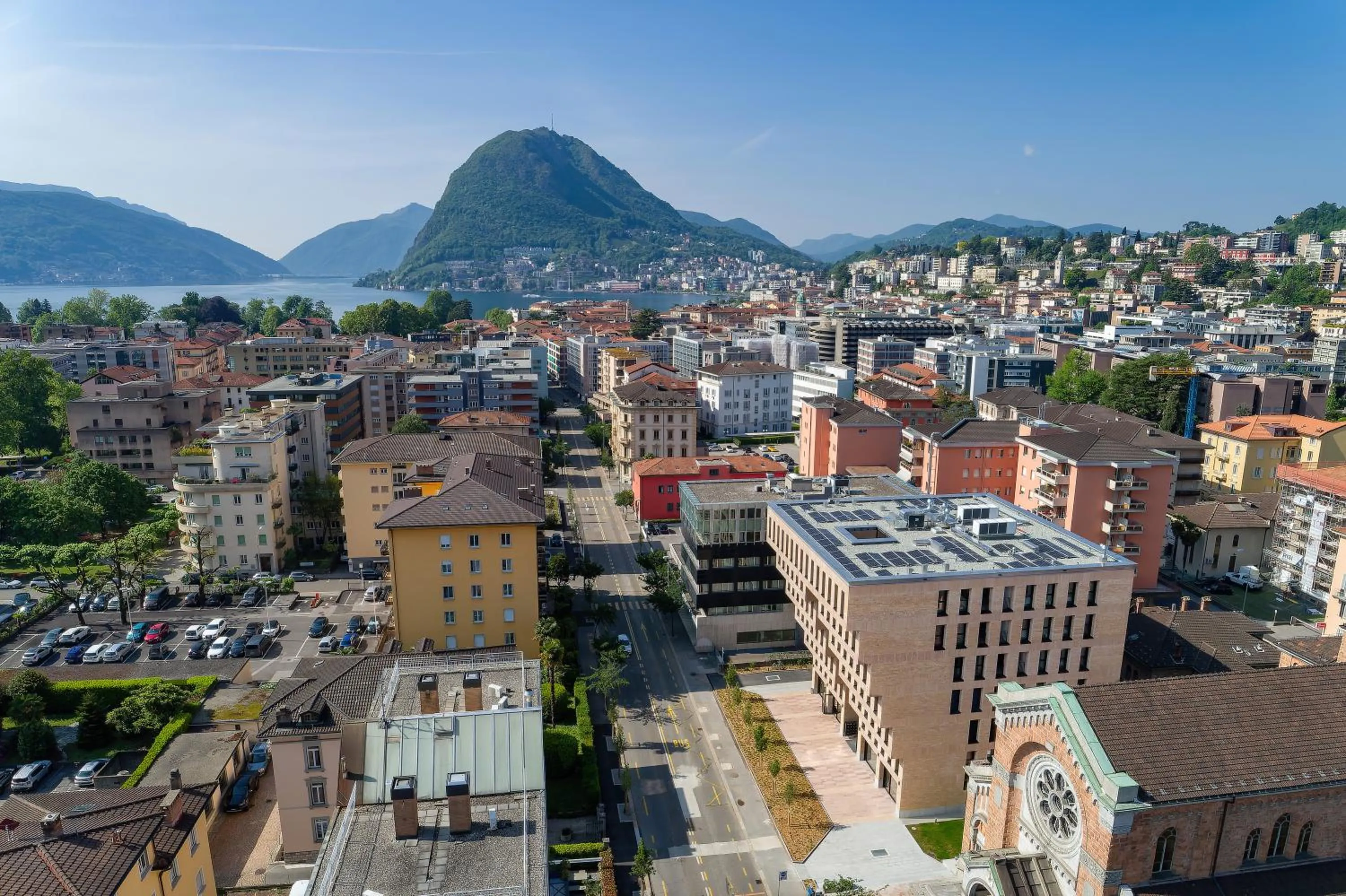 Bird's eye view in Swiss Hotel Apartments - Lugano