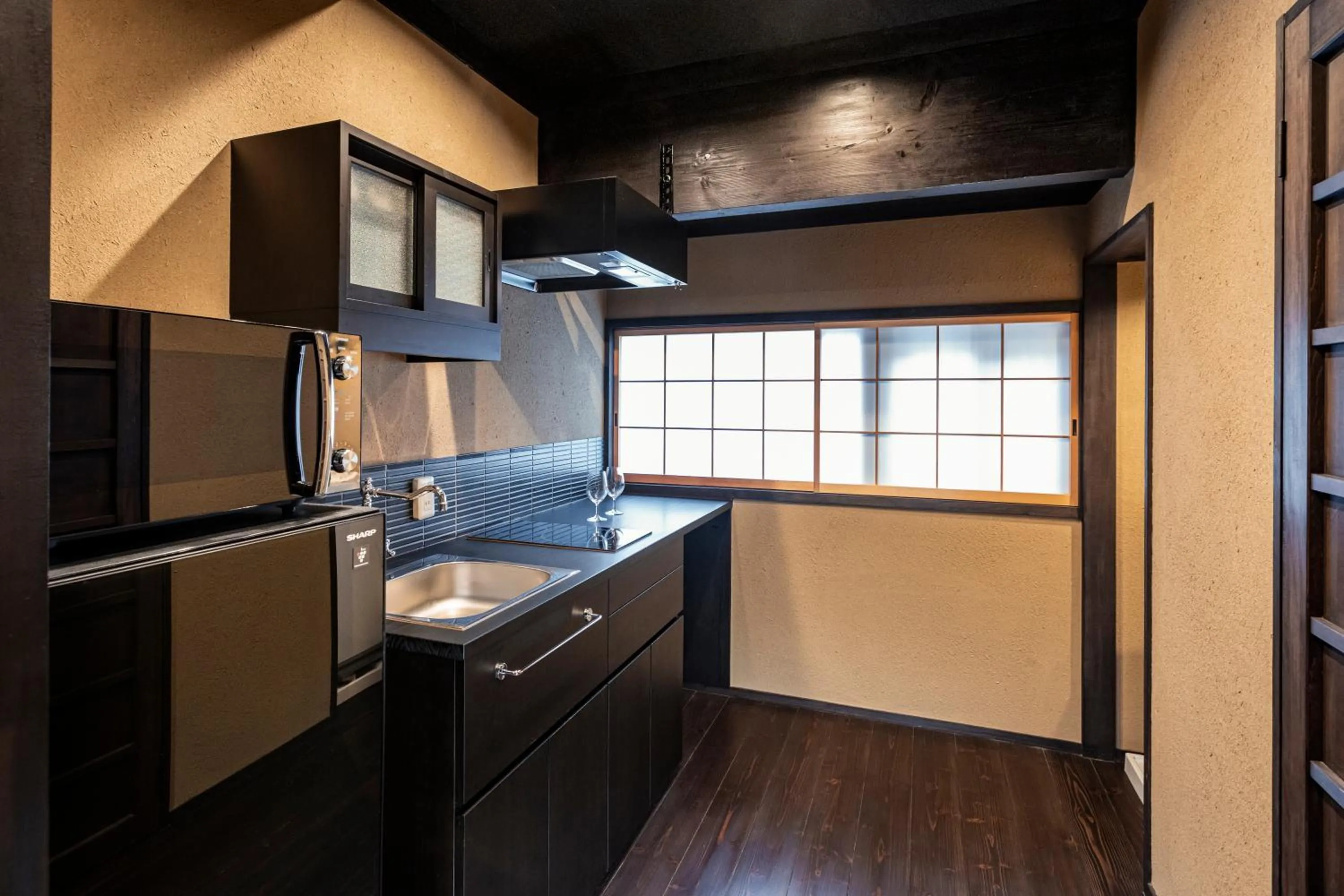 kitchen in Rinn Premium Machiya Koki