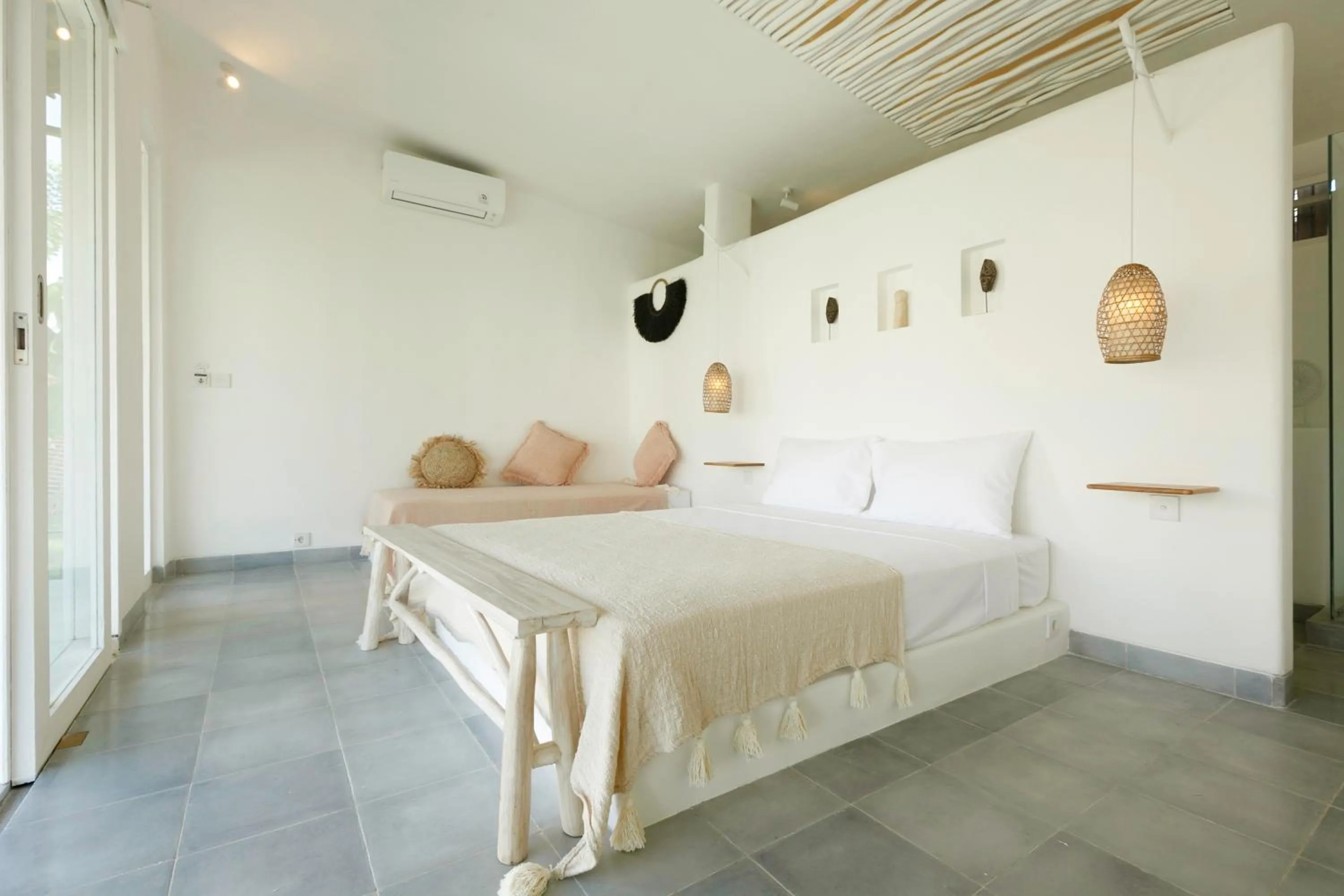 Photo of the whole room, Bed in The Bingin Beach Villas' Bungalow Resort