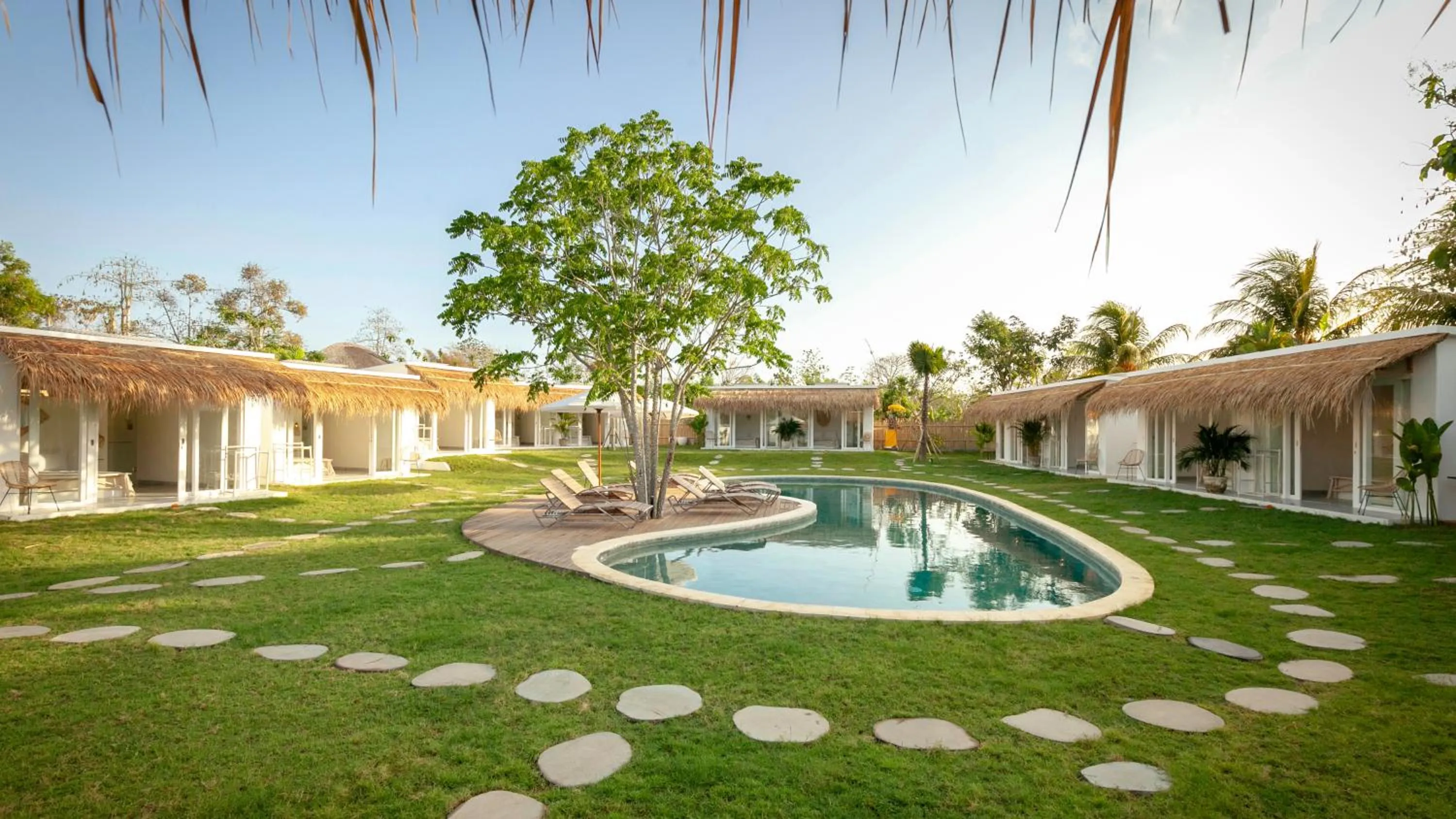 Garden view in The Bingin Beach Villas' Bungalow Resort