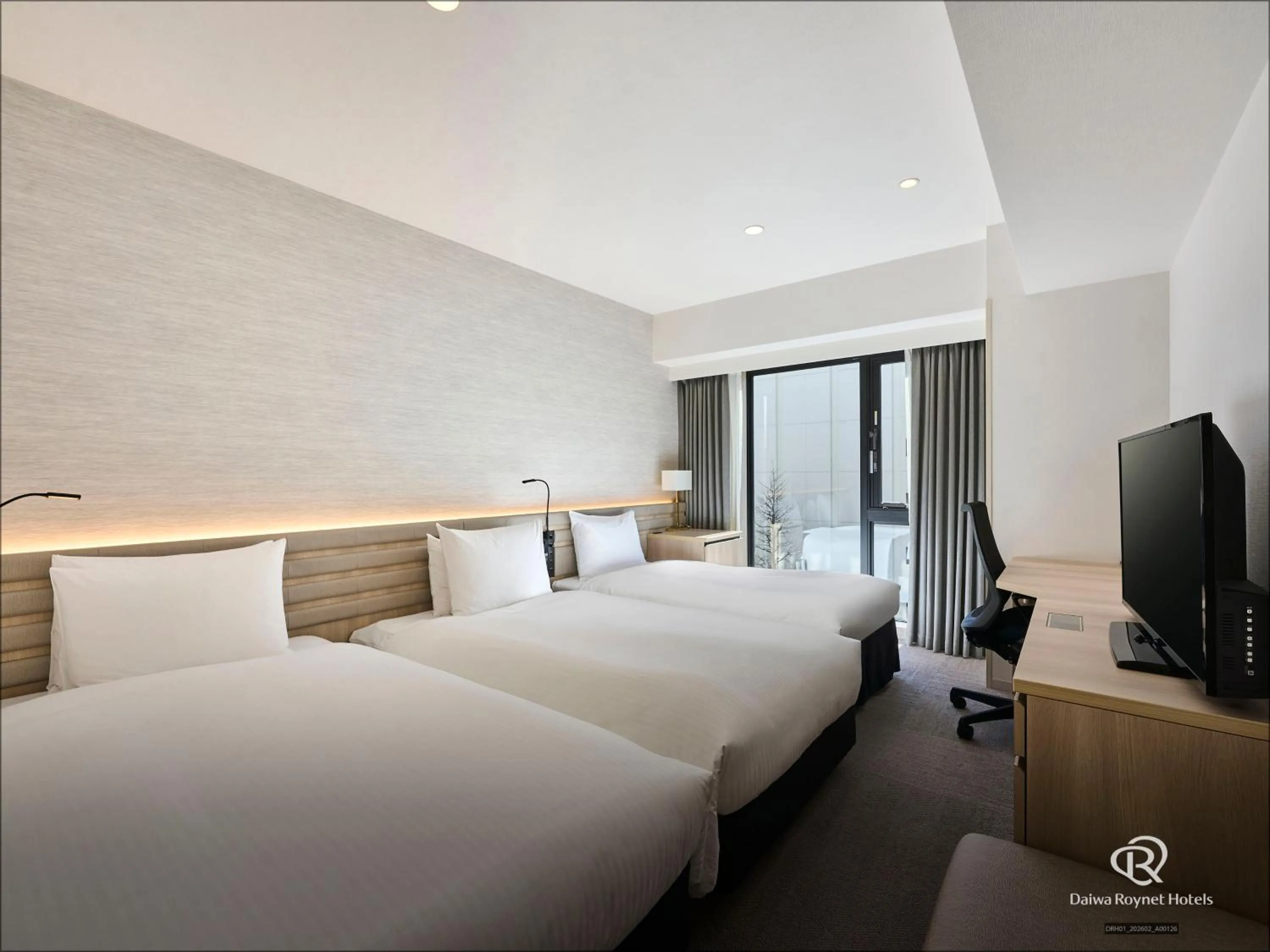 Photo of the whole room, Bed in Daiwa Roynet Hotel Sendai Ichibancho PREMIER