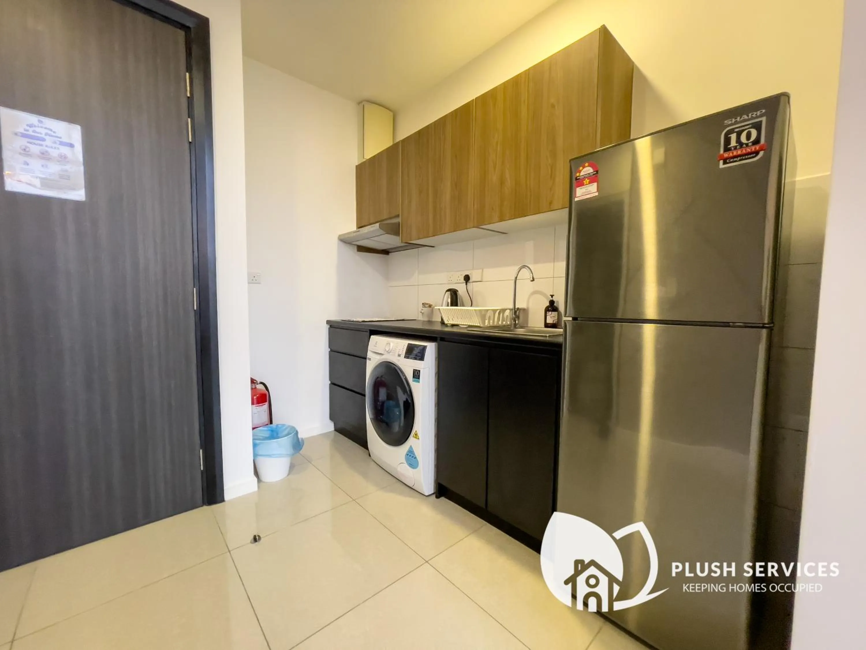 Kitchen or kitchenette in HighPark Suites in Petaling Jaya, Kelana Jaya by Plush