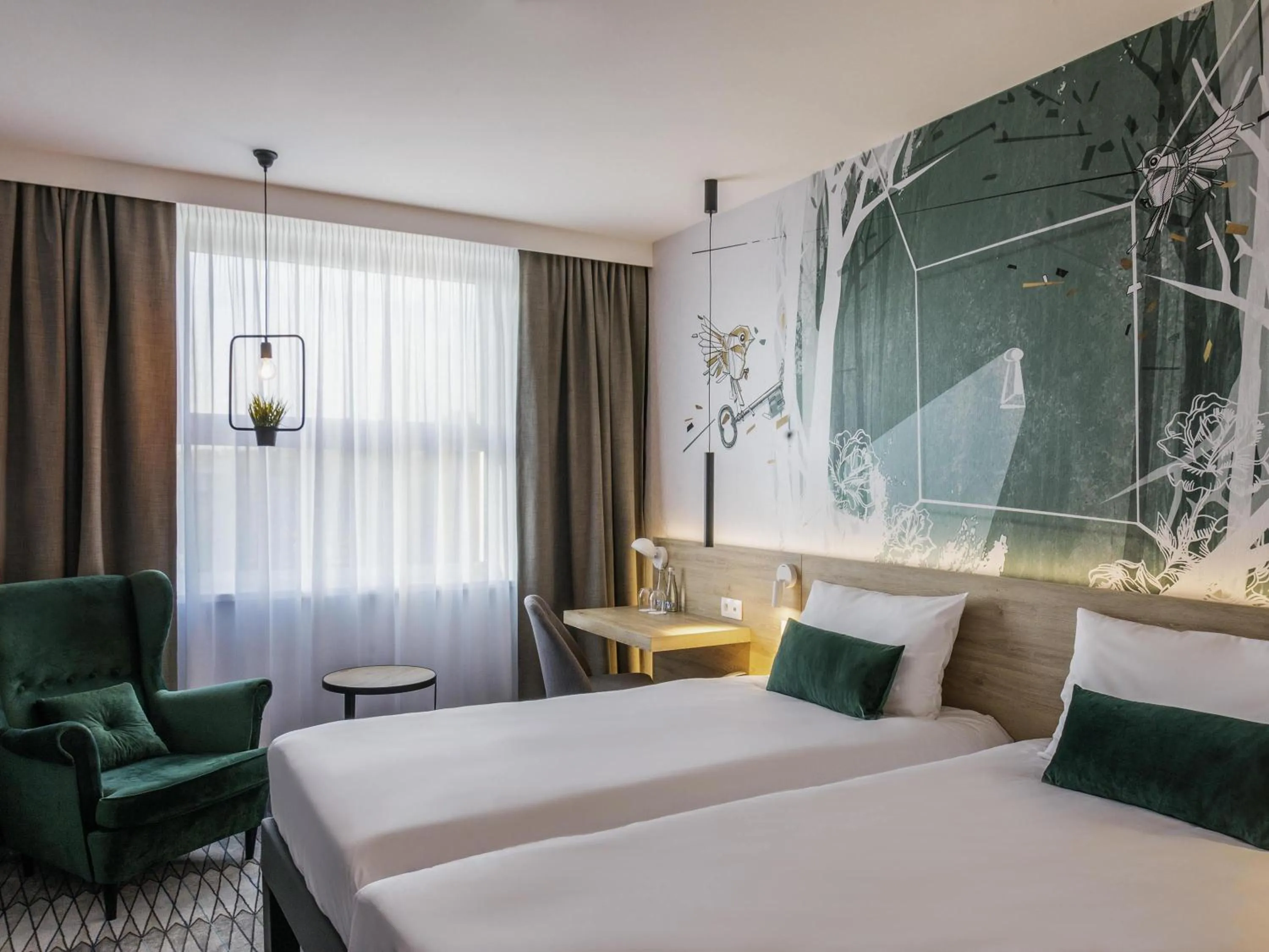 Bedroom, Bed in ibis Styles Kraków East