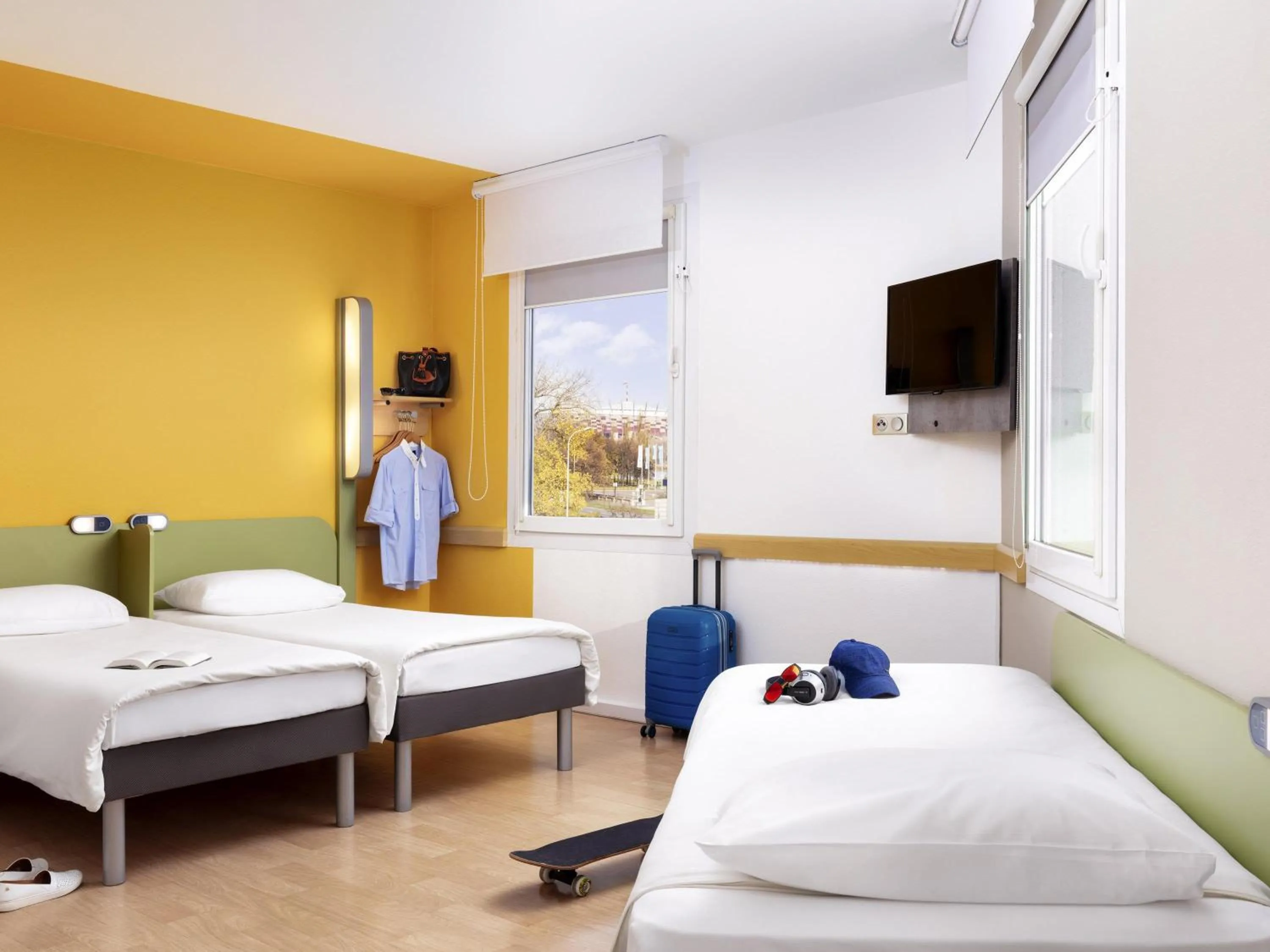 Bedroom, Bed in ibis budget Warszawa Centrum