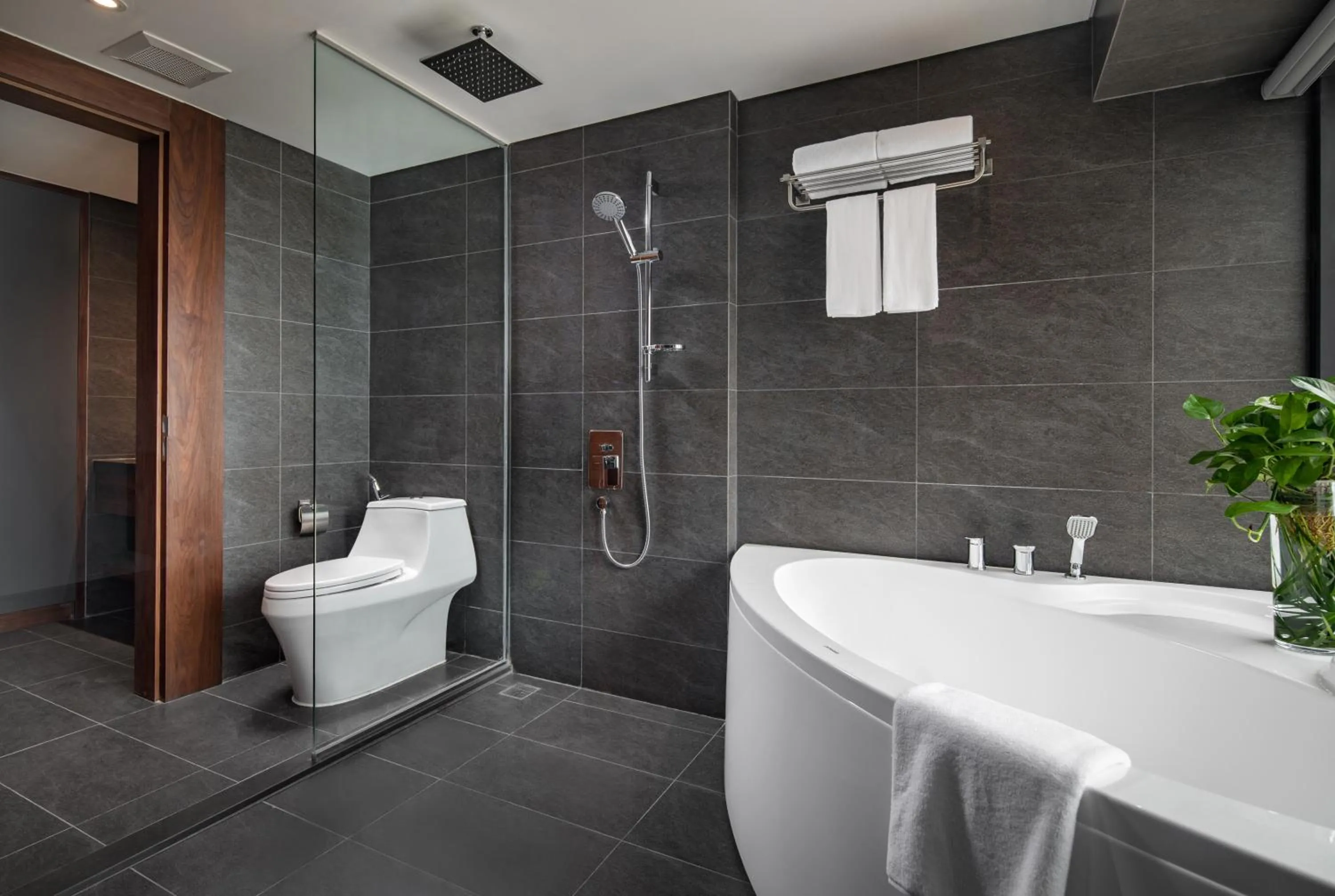 Bathroom in PentStudio West Lake Hanoi