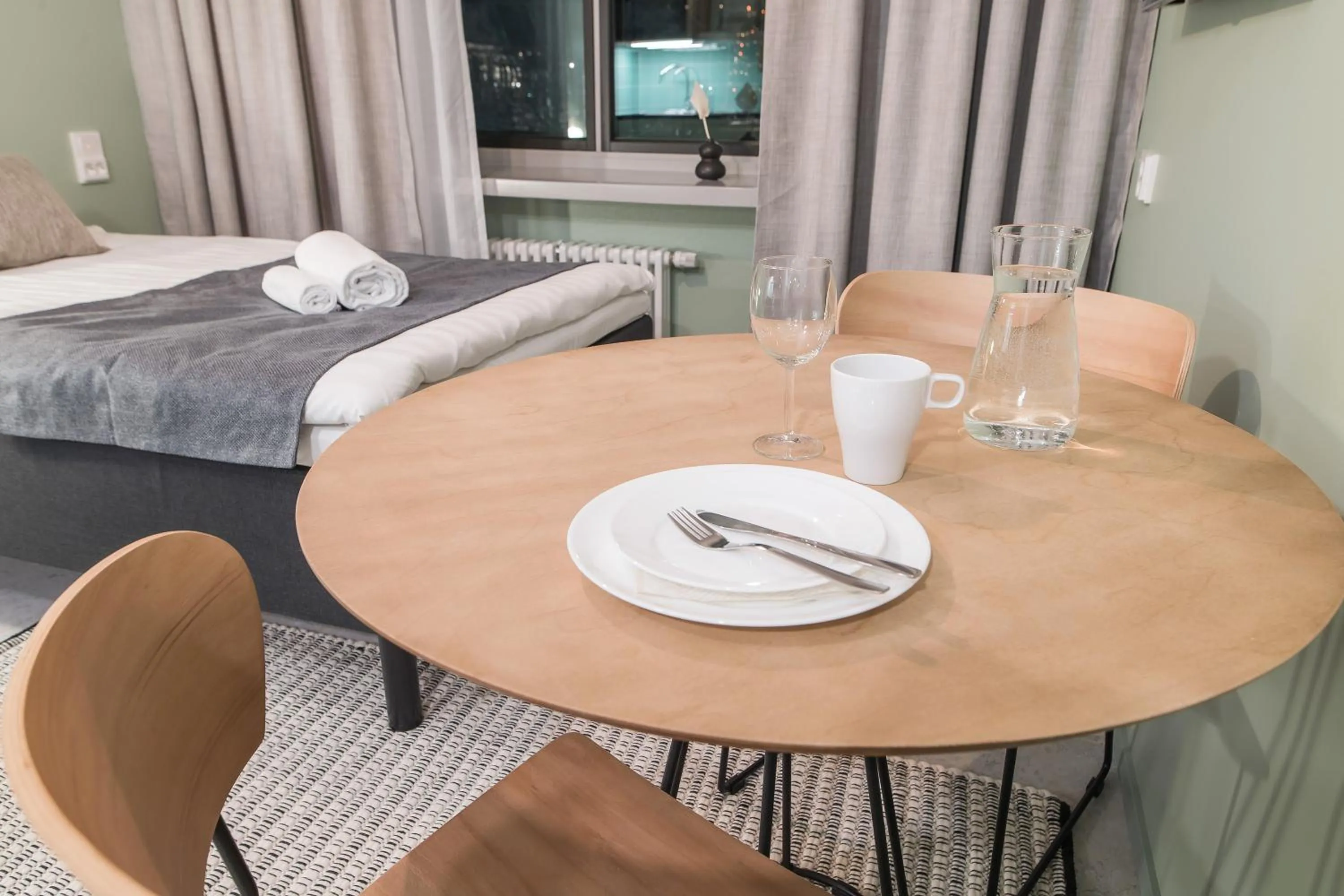 Bedroom, Bed in Forenom Aparthotel Jyväskylä