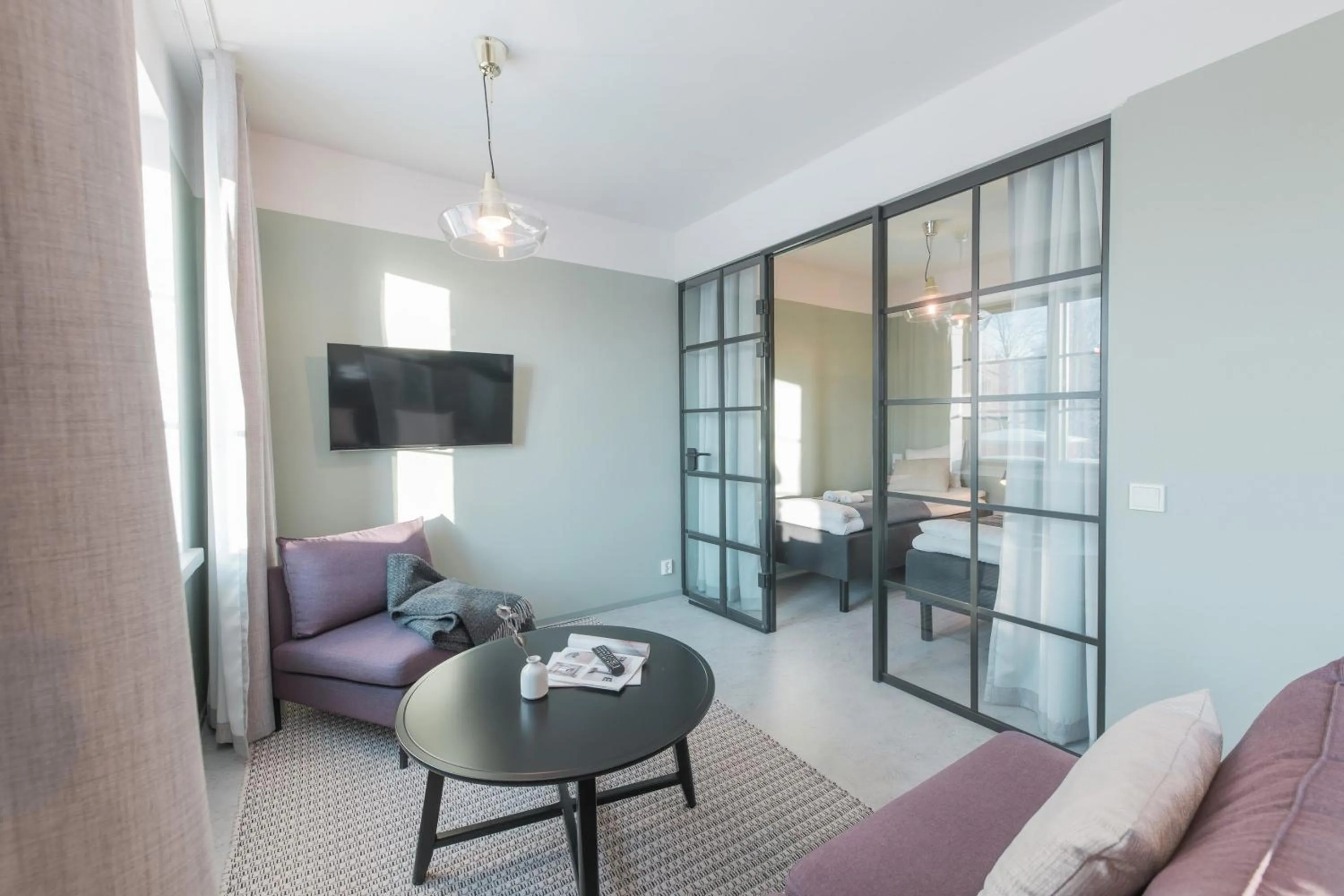 Living room in Forenom Aparthotel Jyväskylä