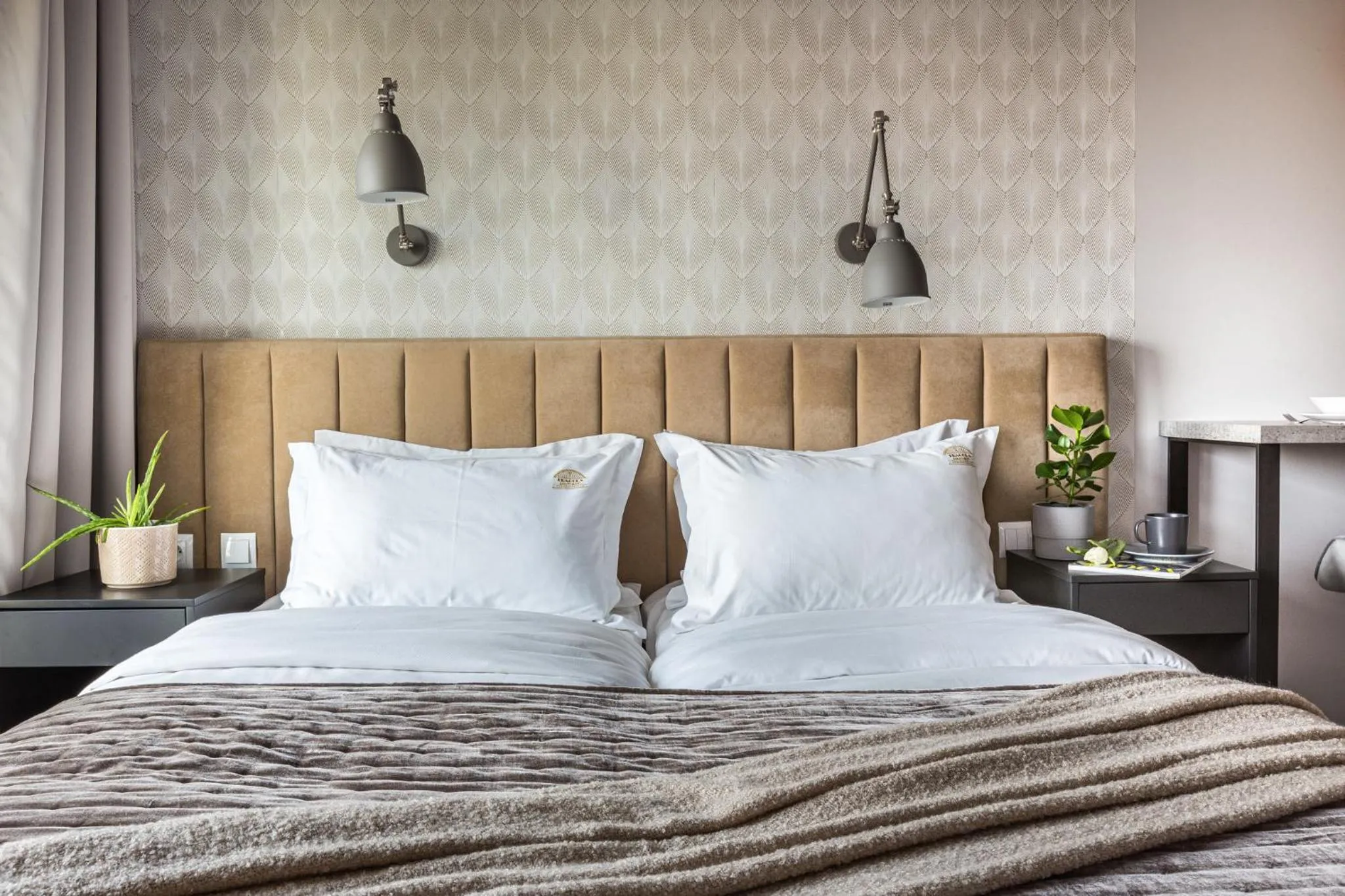 Bed in Fragola Apartments Rajska 3 - modern studios, park