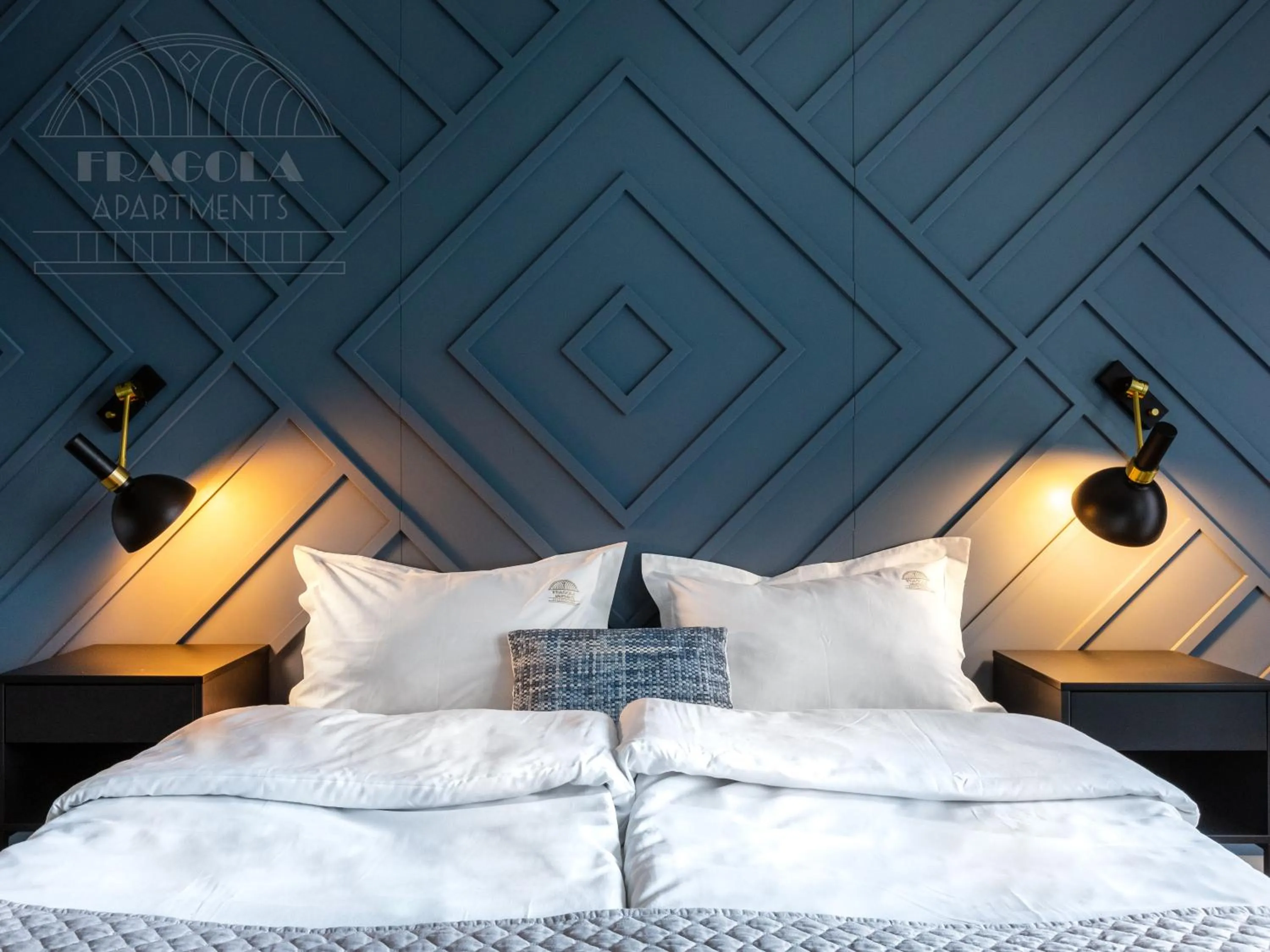 Bed in Fragola Apartments Rajska 3 - modern studios, park