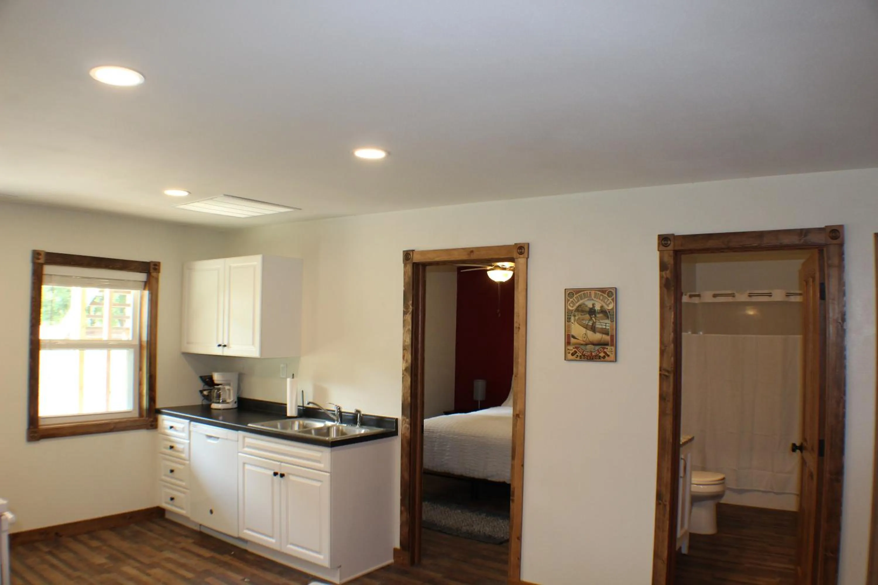 Bed in Trailhead Suites