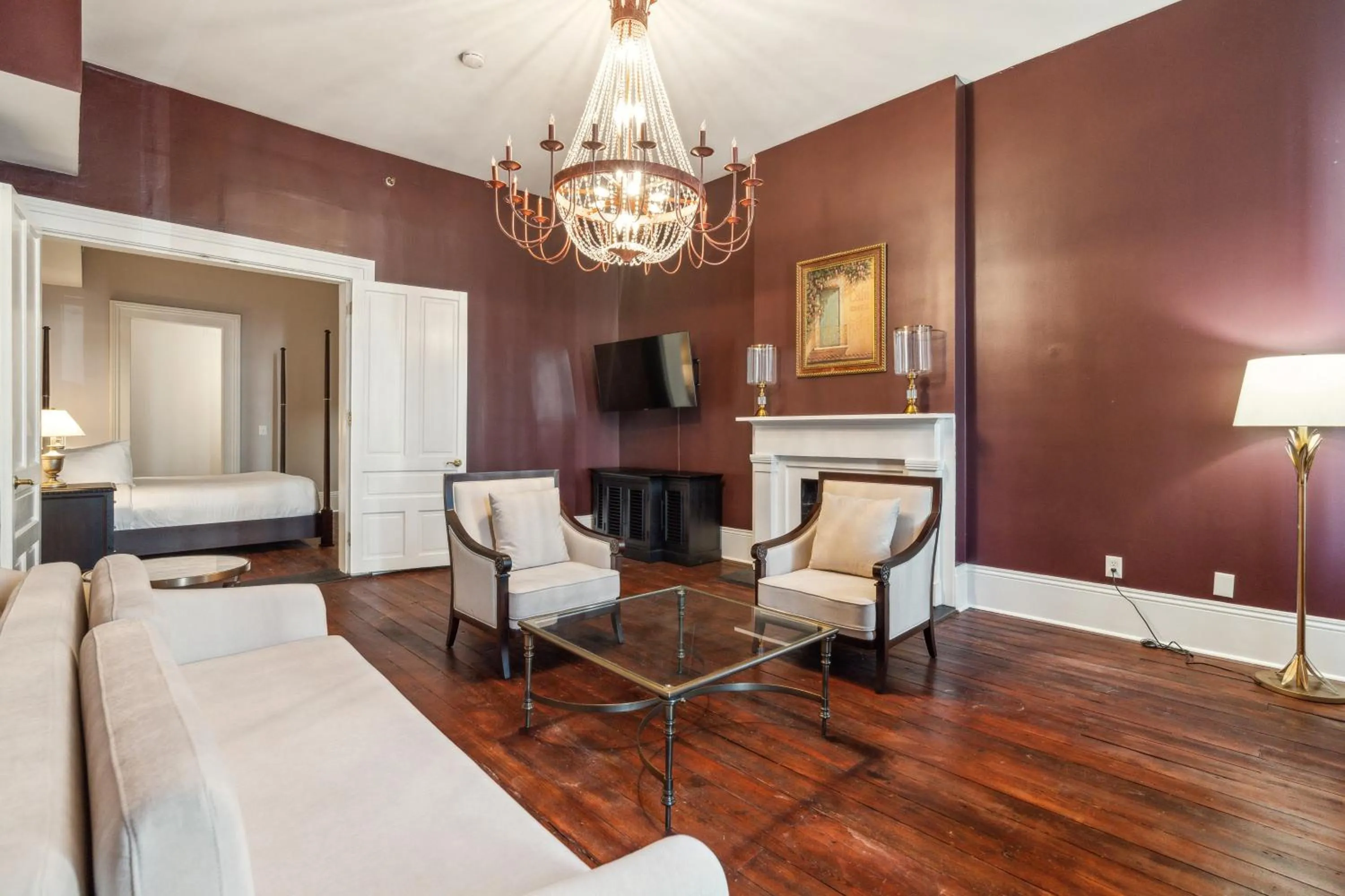 Living room, Bed in Maison Saint Charles