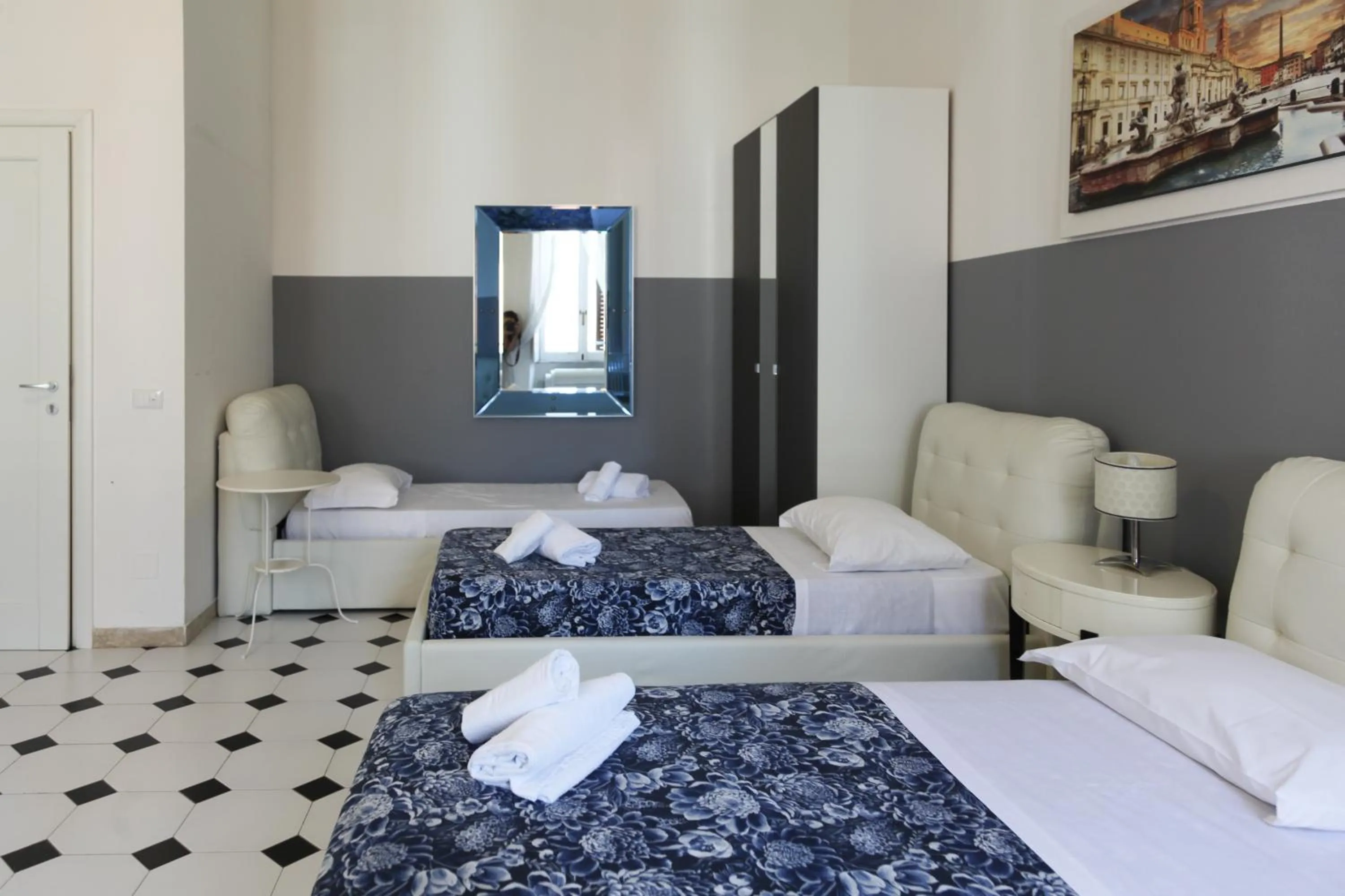 Bedroom, Bed in White Vatican