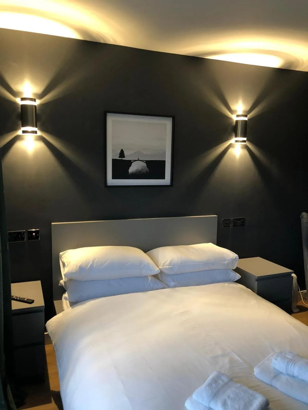 Bed in Sky City Apartments