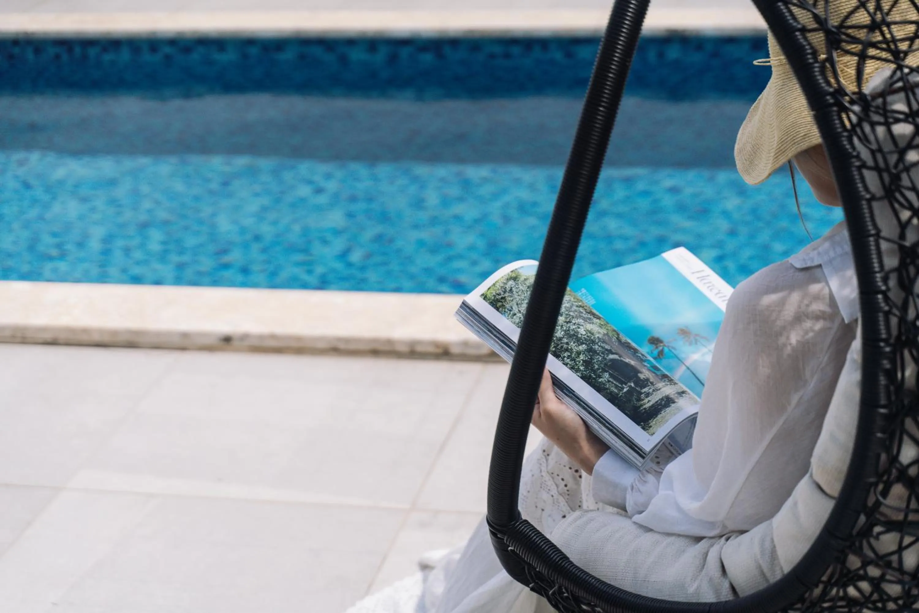 Pool view in Villa Conte