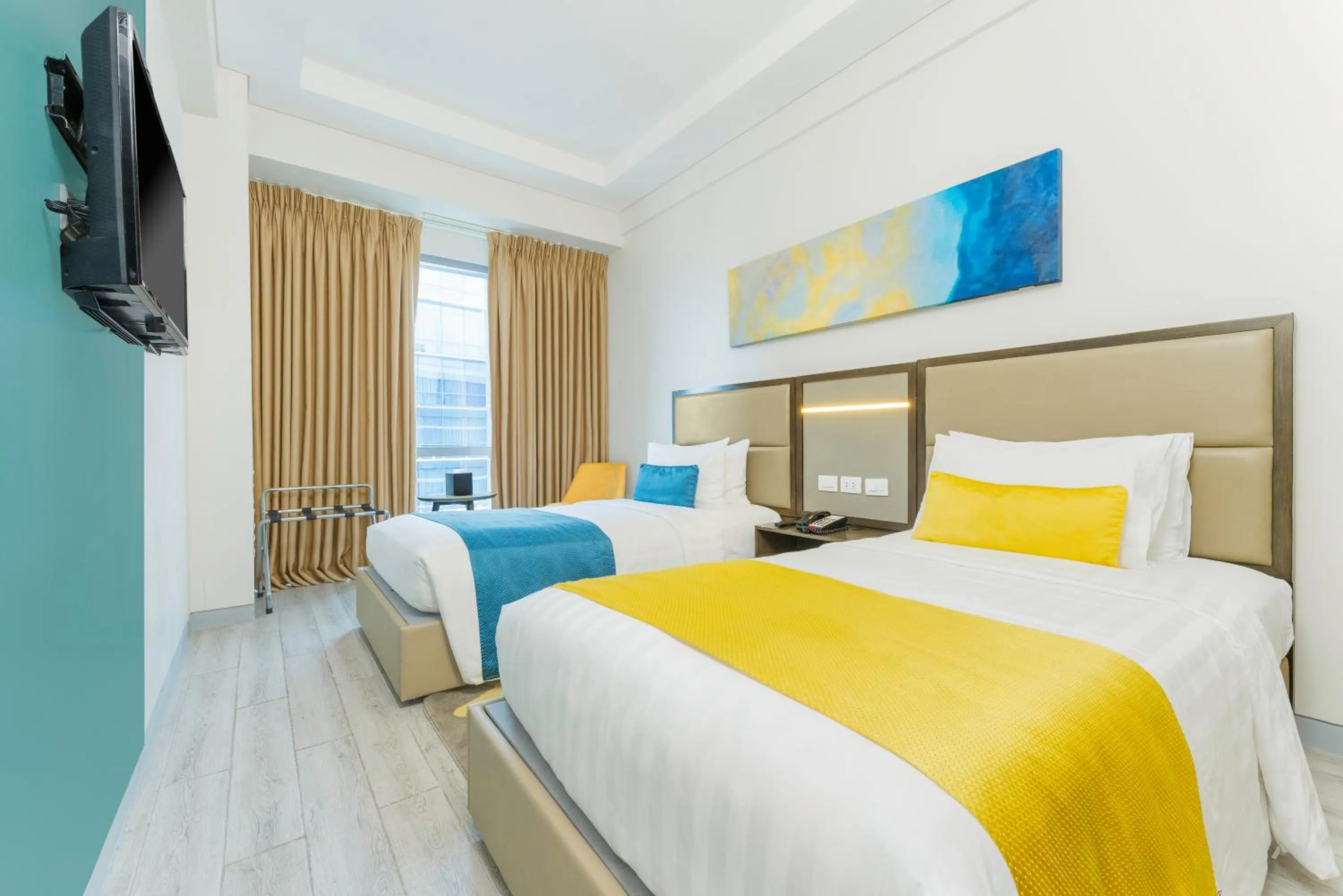 Bed in Savoy Hotel Mactan Cebu near Newtown Beach