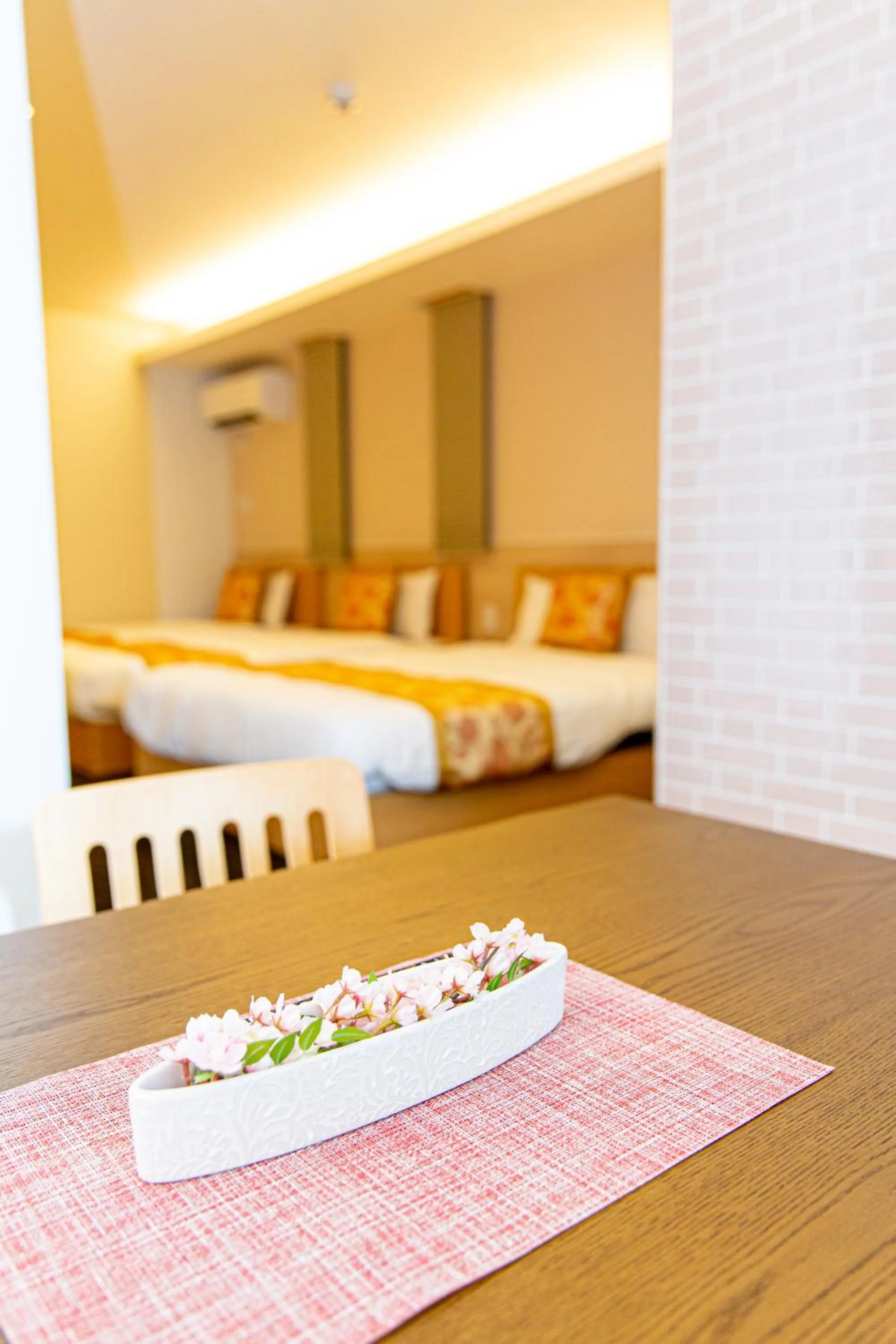 Photo of the whole room, Bed in GRAND BASE Hiroshima Ekimae