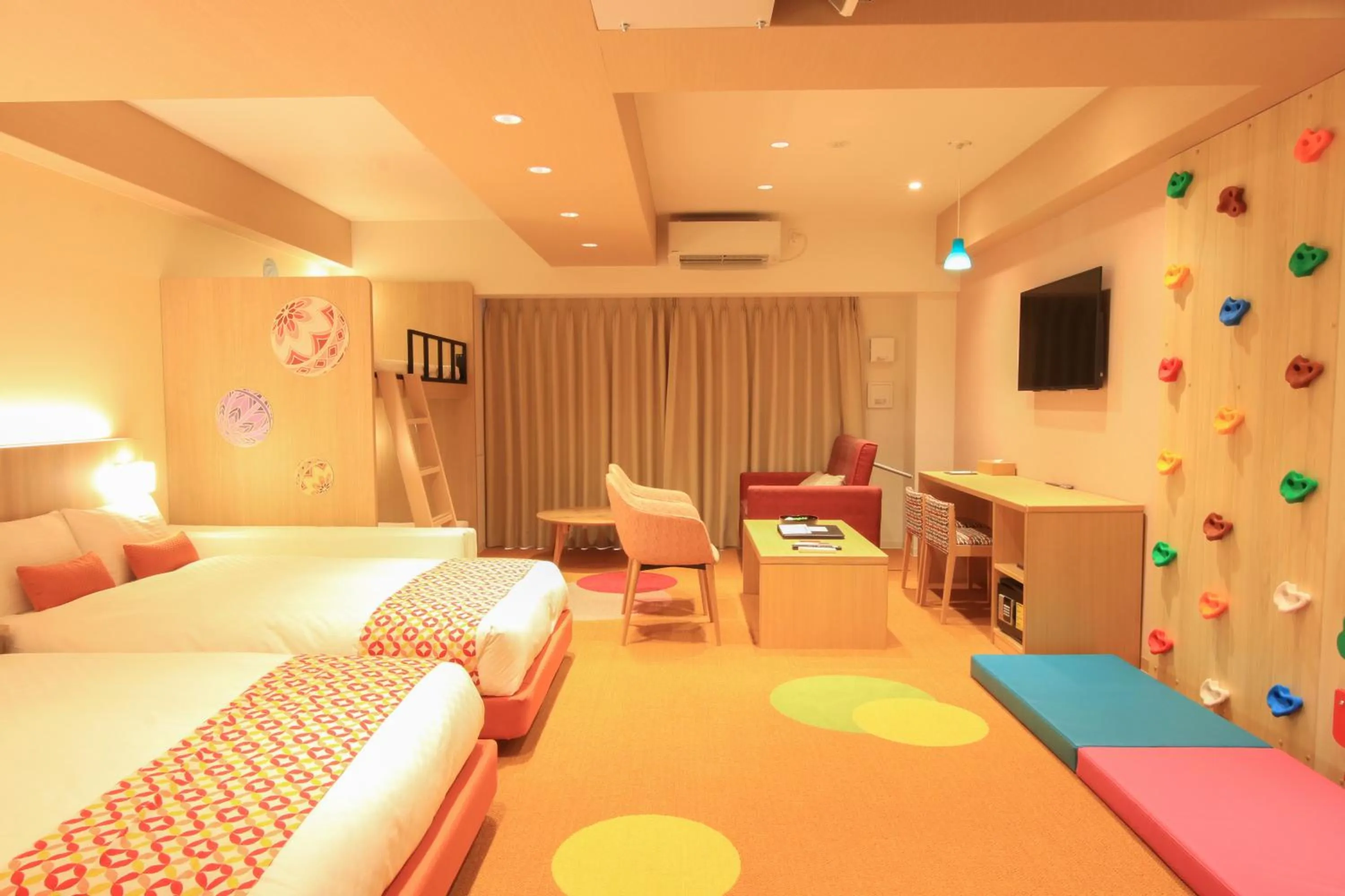 Living room, Bed in RESI STAY Nishijin